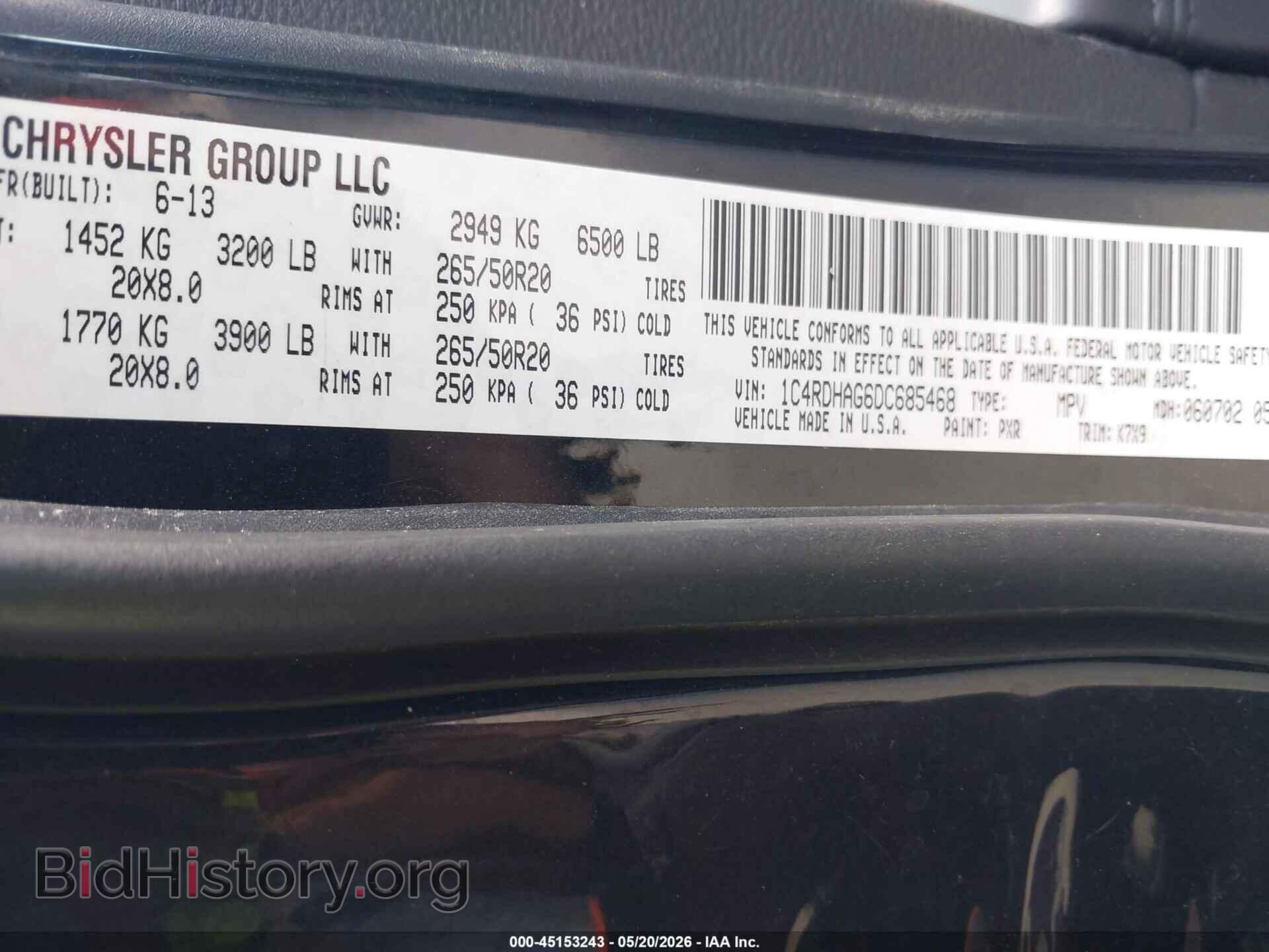 2013 DODGE DURANGO - VIN: 1C4RDHAG6DC685468 - Photo 9