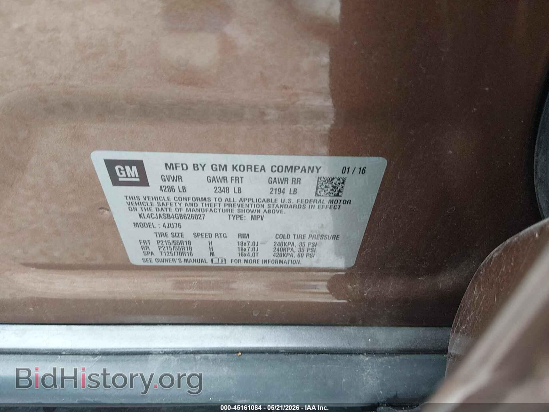 2016 BUICK ENCORE - VIN: KL4CJASB4GB626027 - Photo 9