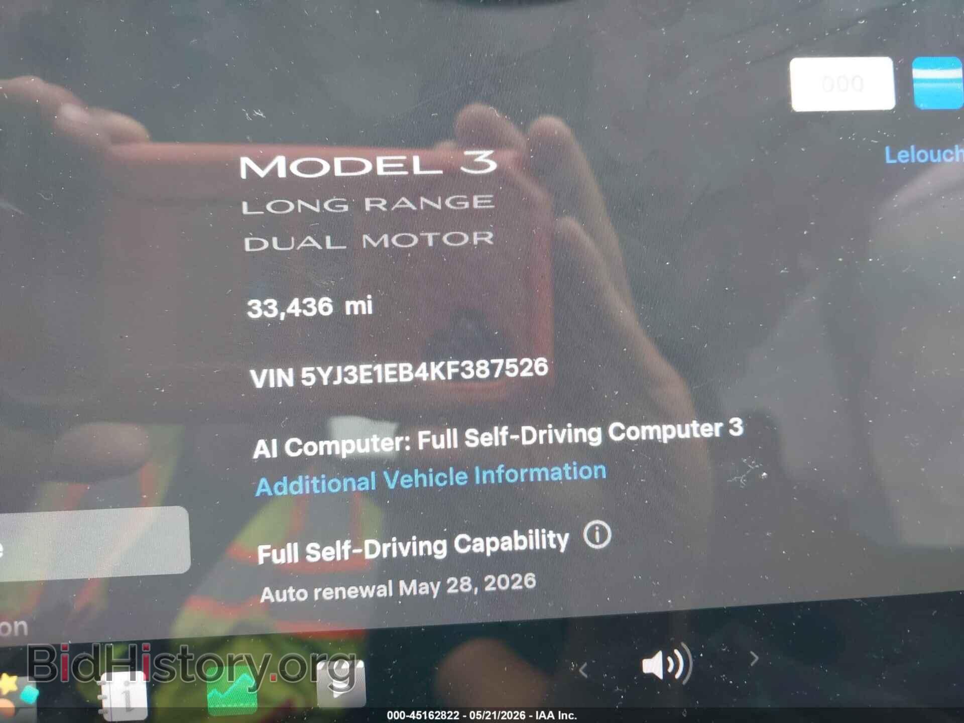 2019 TESLA MODEL 3 - VIN: 5YJ3E1EB4KF387526 - Photo 7
