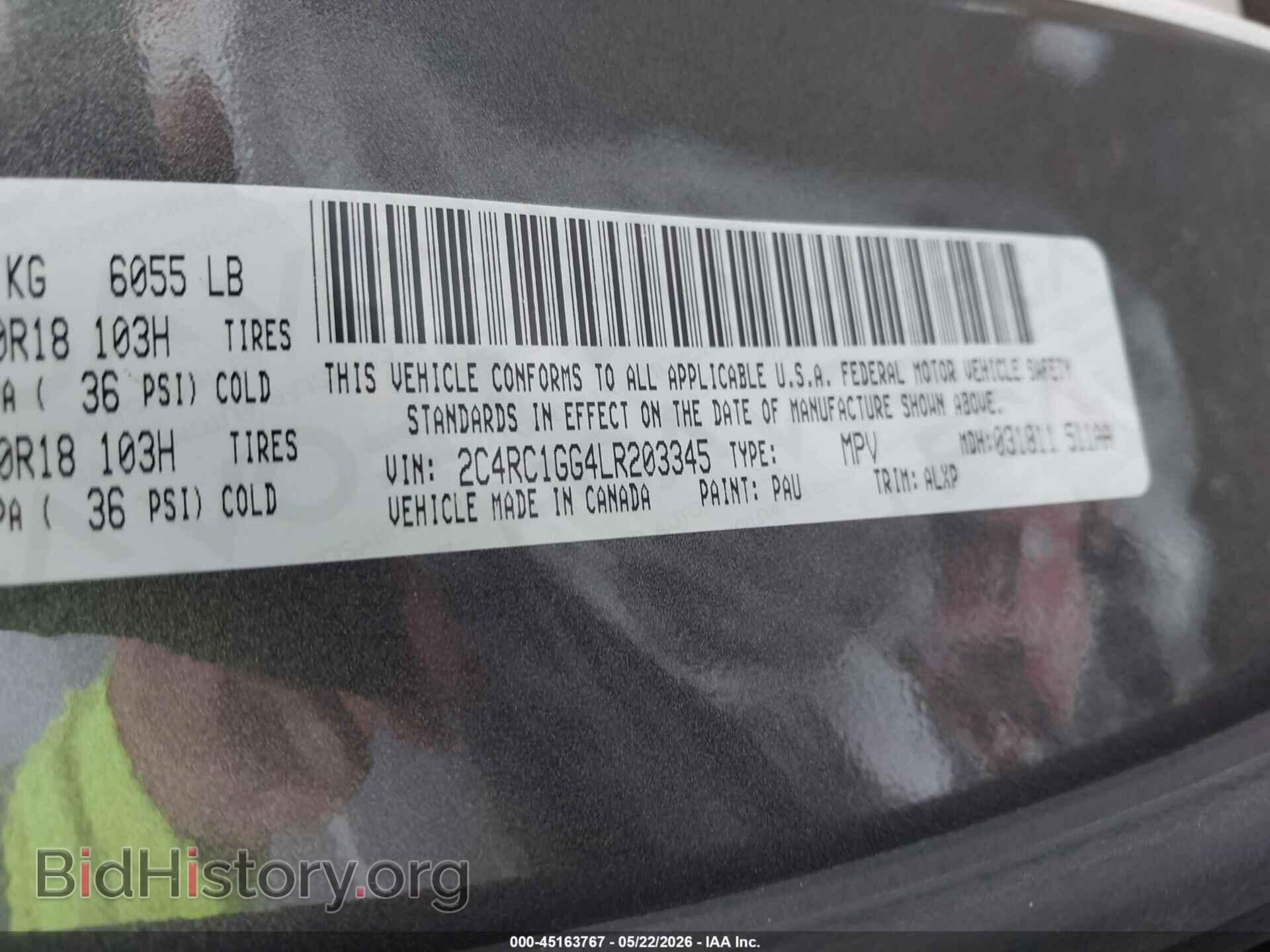 2020 CHRYSLER PACIFICA - VIN: 2C4RC1GG4LR203345 - Photo 9