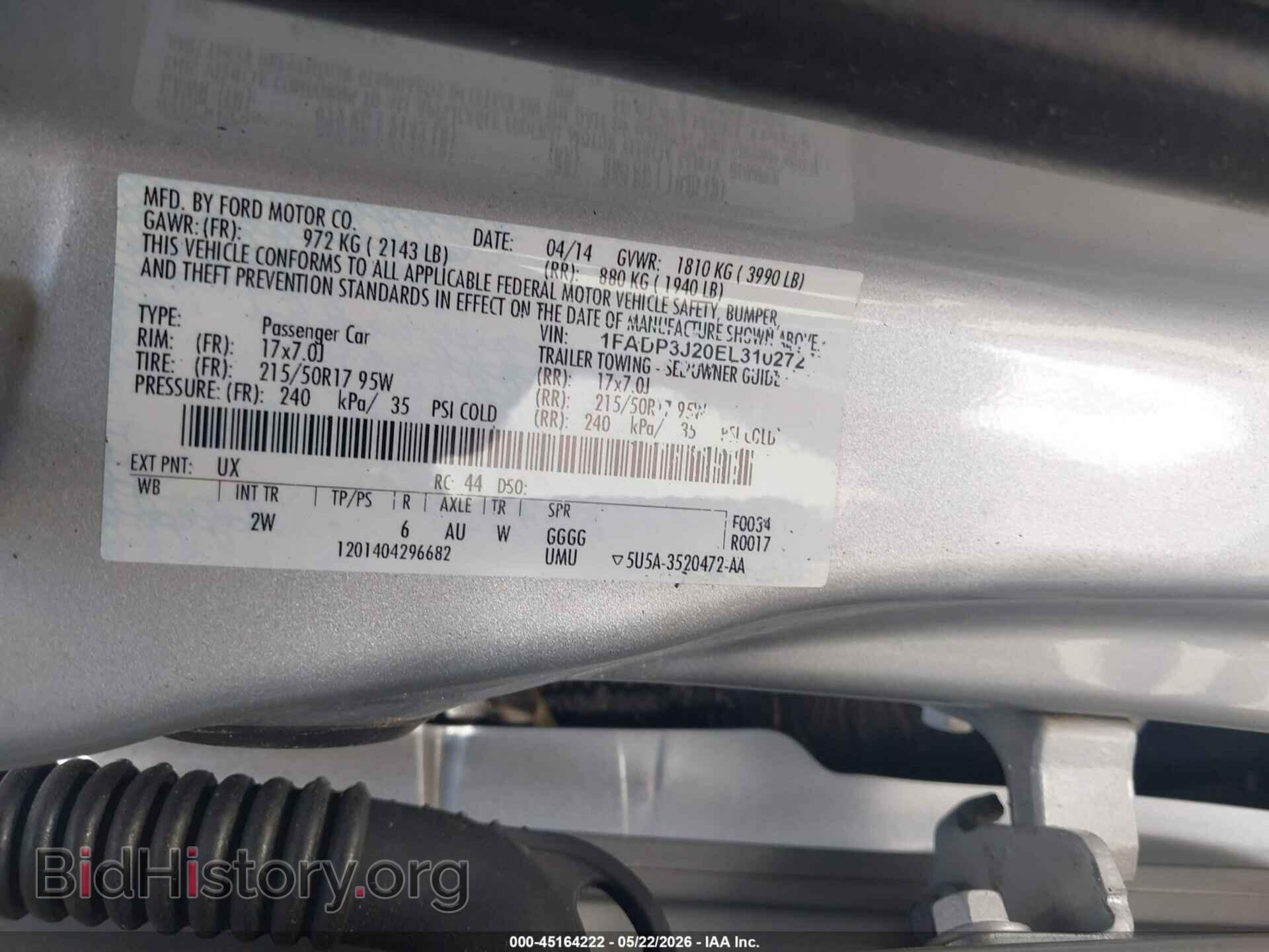 2014 FORD FOCUS - VIN: 1FADP3J20EL310272 - Photo 9
