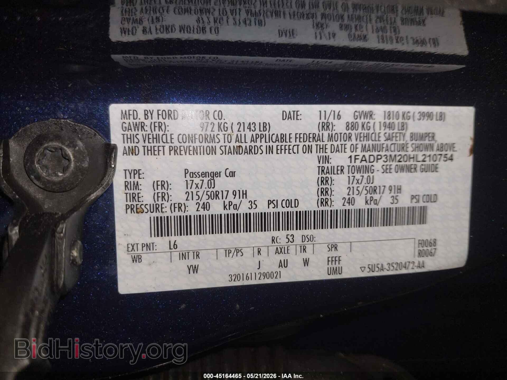 2017 FORD FOCUS - VIN: 1FADP3M20HL210754 - Photo 9