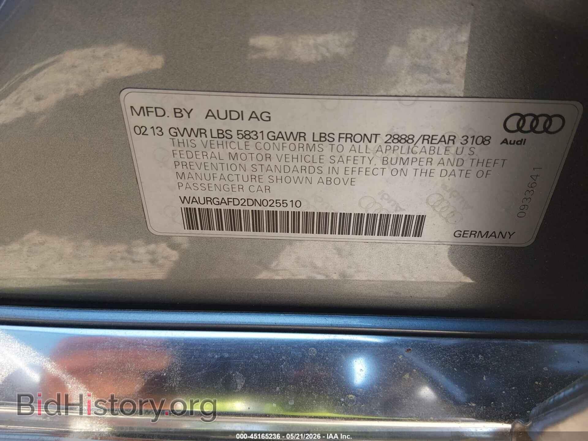 2013 AUDI A8 L - VIN: WAURGAFD2DN025510 - Photo 9