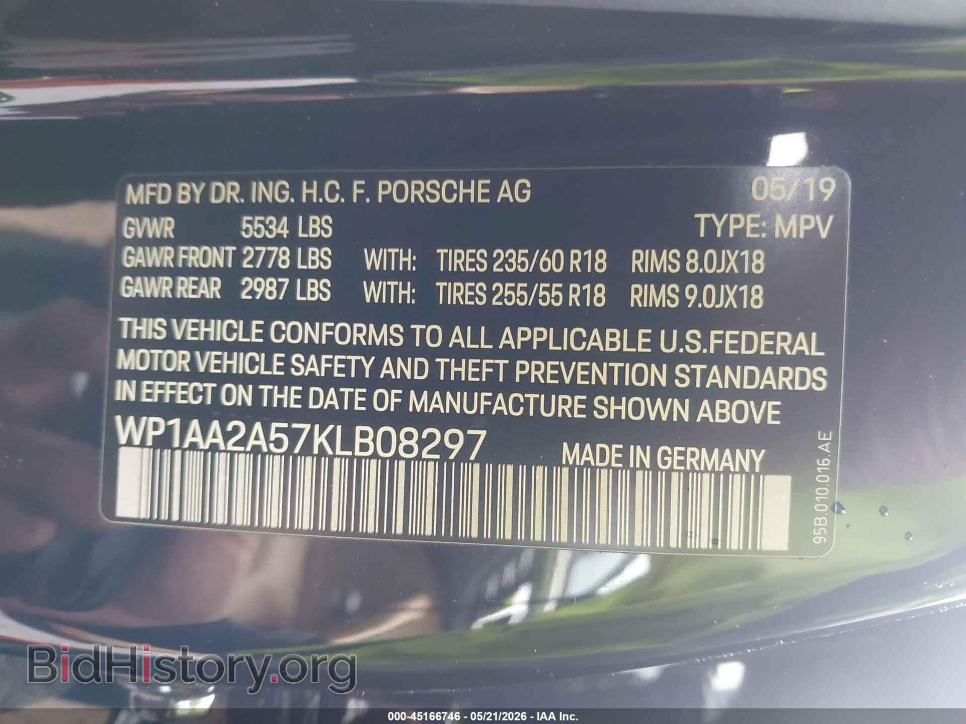 2019 PORSCHE MACAN - VIN: WP1AA2A57KLB08297 - Photo 9