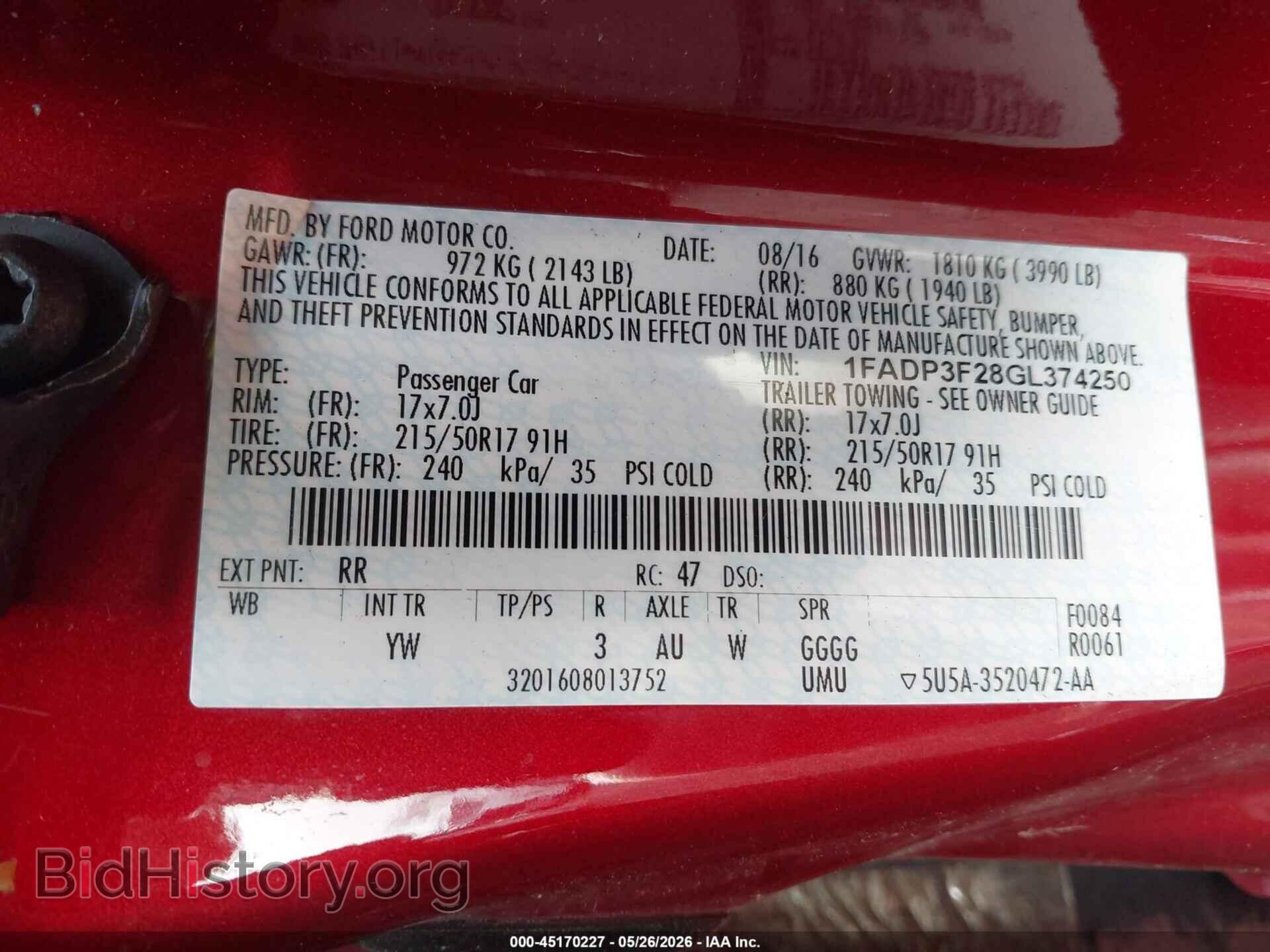 2016 FORD FOCUS - VIN: 1FADP3F28GL374250 - Фото 9