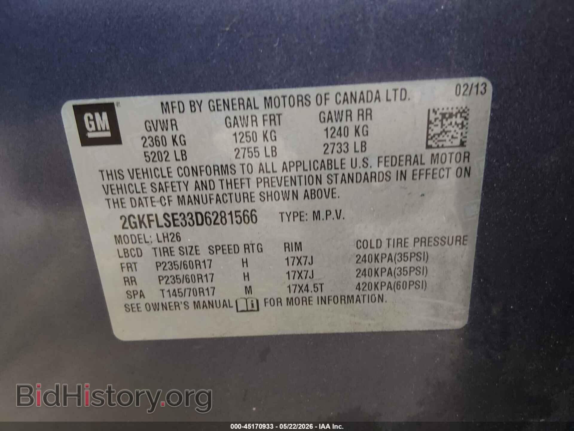 2013 GMC TERRAIN - VIN: 2GKFLSE33D6281566 - Photo 9