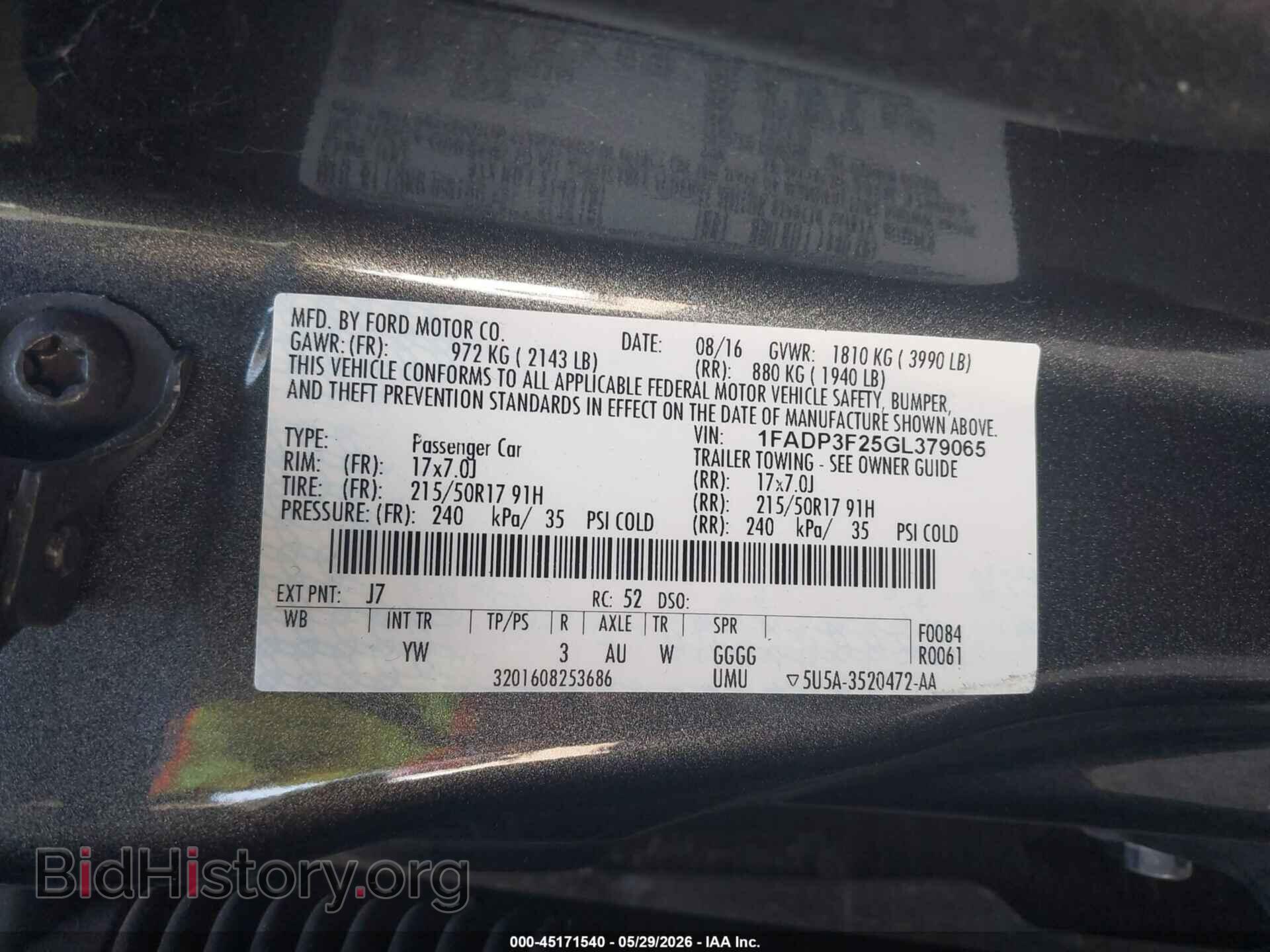 2016 FORD FOCUS - VIN: 1FADP3F25GL379065 - Photo 9