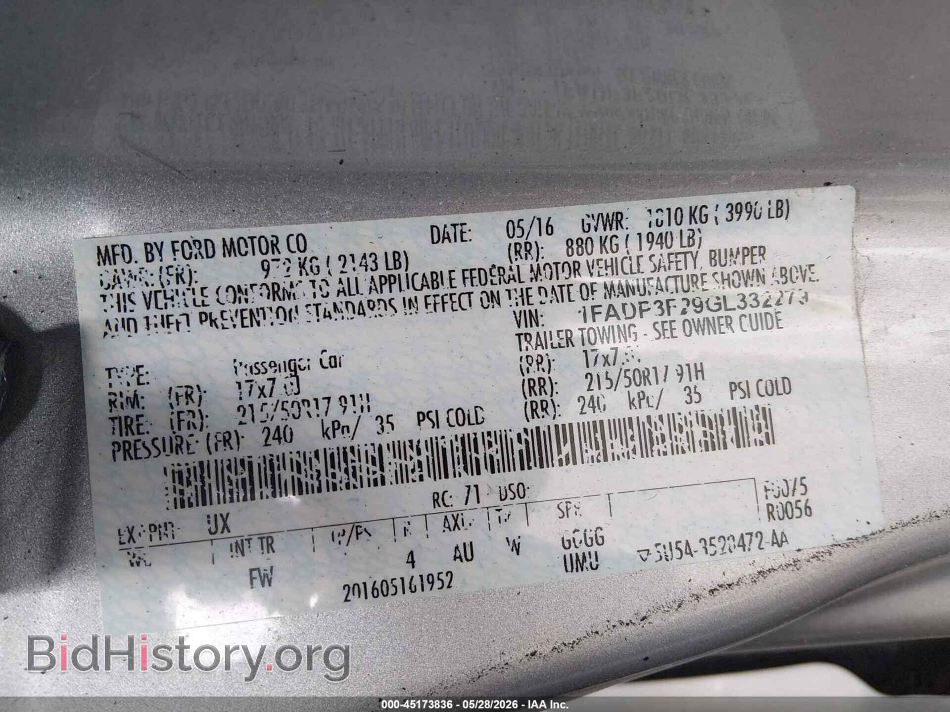 2016 FORD FOCUS - VIN: 1FADP3F29GL332279 - Photo 9