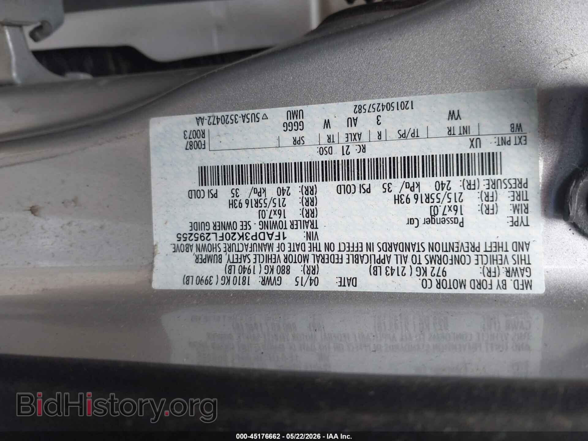 2015 FORD FOCUS - VIN: 1FADP3K20FL295255 - Фото 9