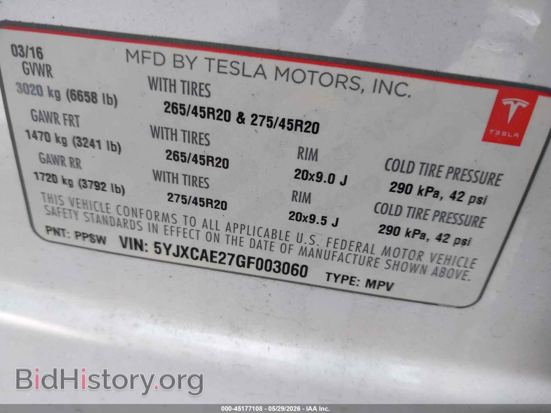 2016 TESLA MODEL X - VIN: 5YJXCAE27GF003060 - Photo 9
