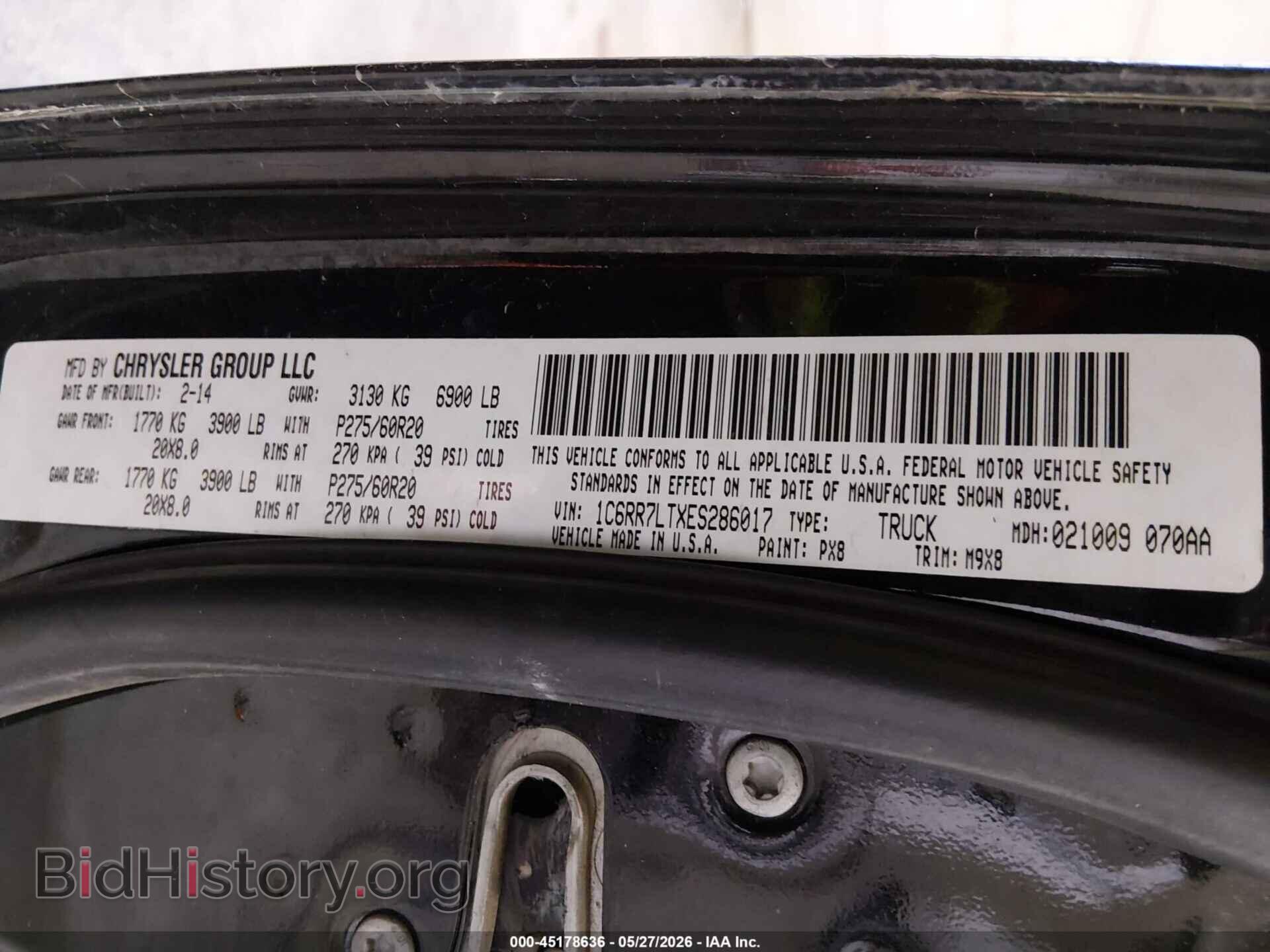 2014 RAM 1500 - VIN: 1C6RR7LTXES286017 - Photo 9