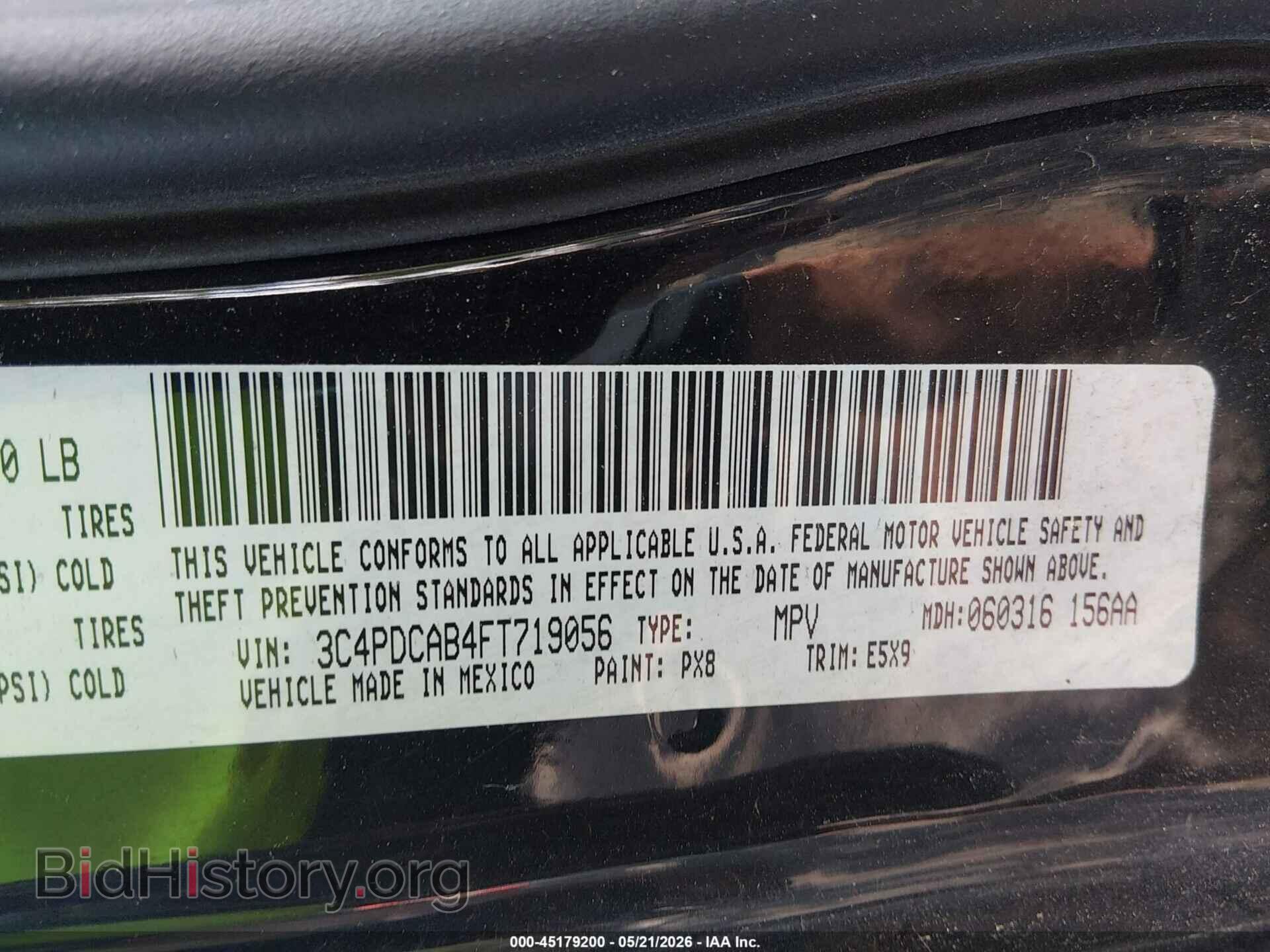 2015 DODGE JOURNEY - VIN: 3C4PDCAB4FT719056 - Фото 9