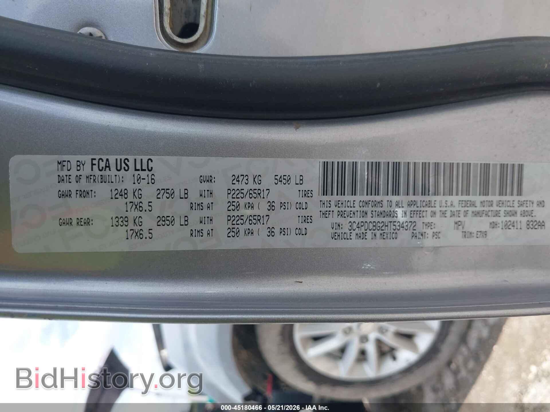 2017 DODGE JOURNEY - VIN: 3C4PDCBG2HT534372 - Photo 9