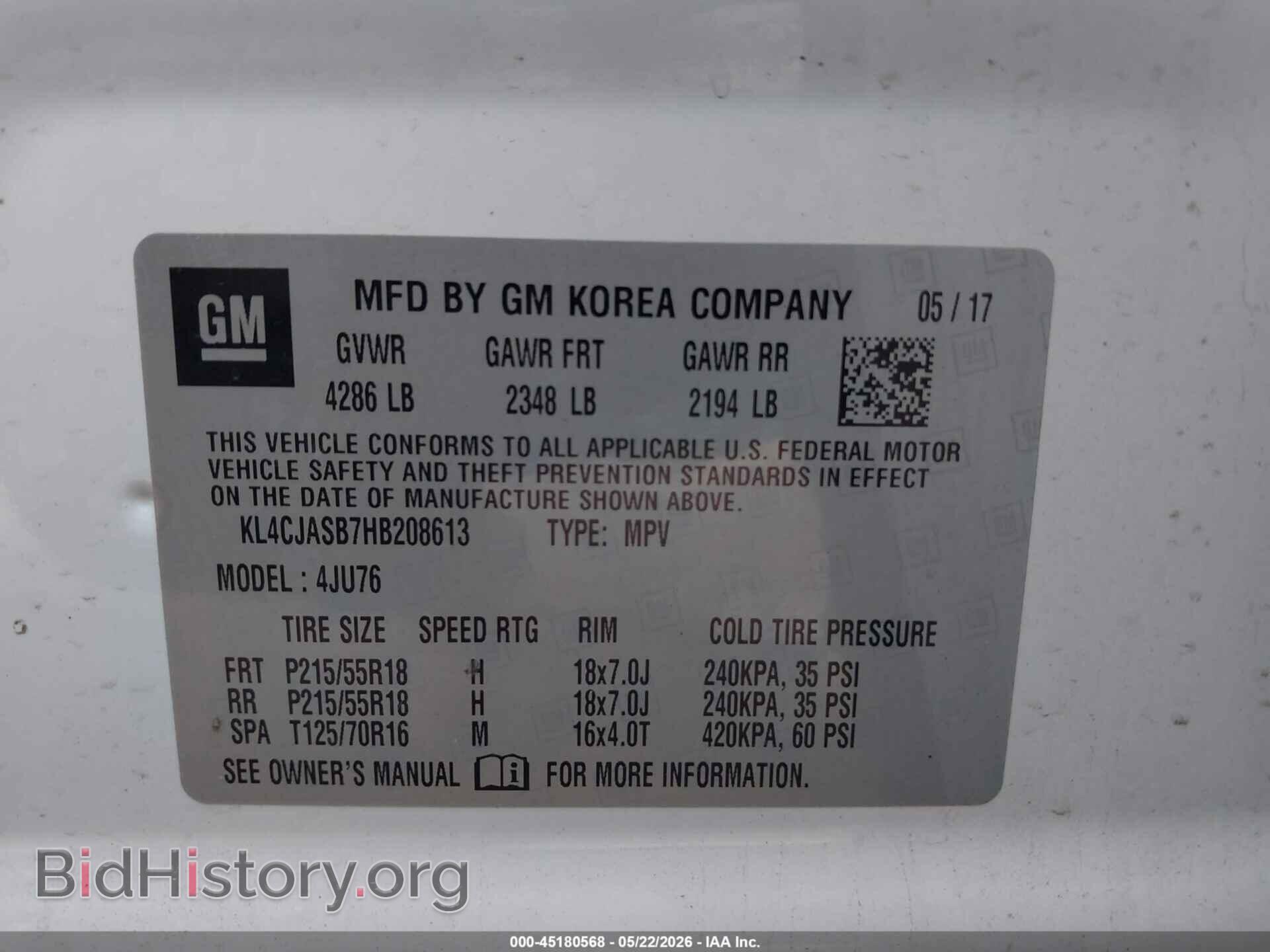 2017 BUICK ENCORE - VIN: KL4CJASB7HB208613 - Photo 9