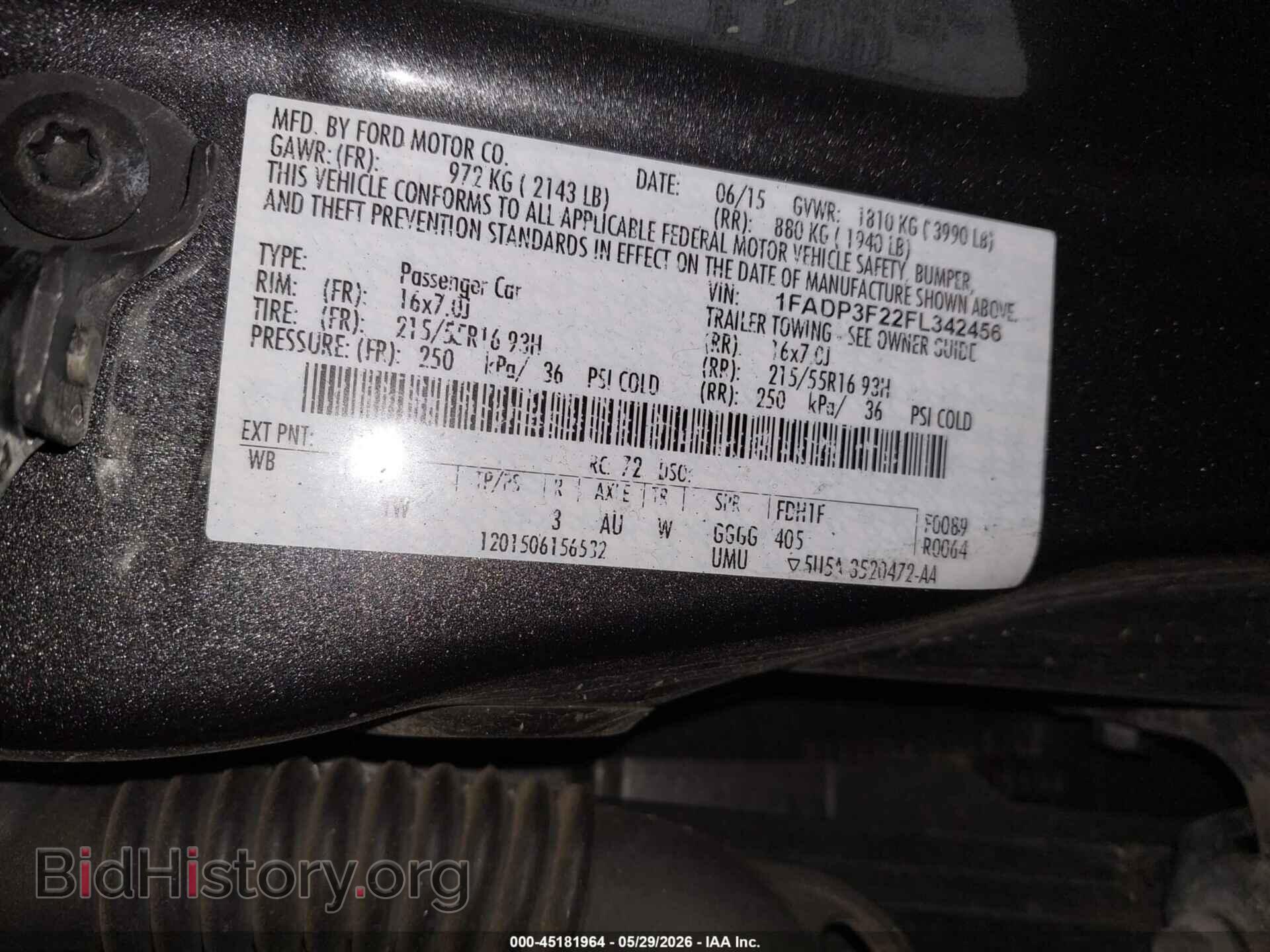 2015 FORD FOCUS - VIN: 1FADP3F22FL342456 - Фото 9