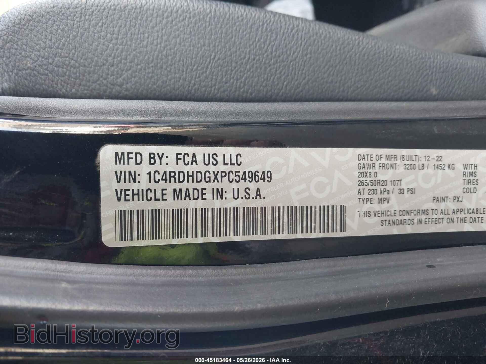 2023 DODGE DURANGO - VIN: 1C4RDHDGXPC549649 - Фото 9