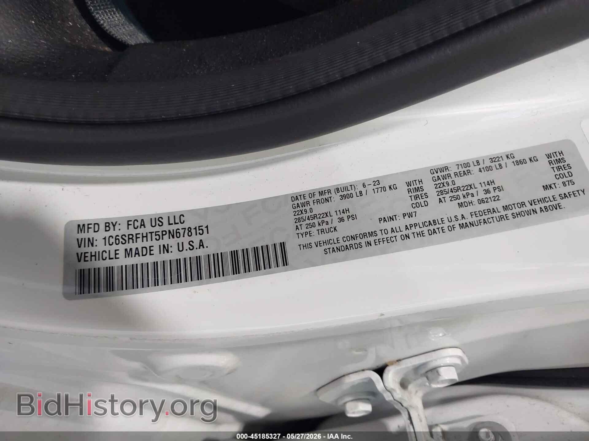 2023 RAM 1500 - VIN: 1C6SRFHT5PN678151 - Фото 9