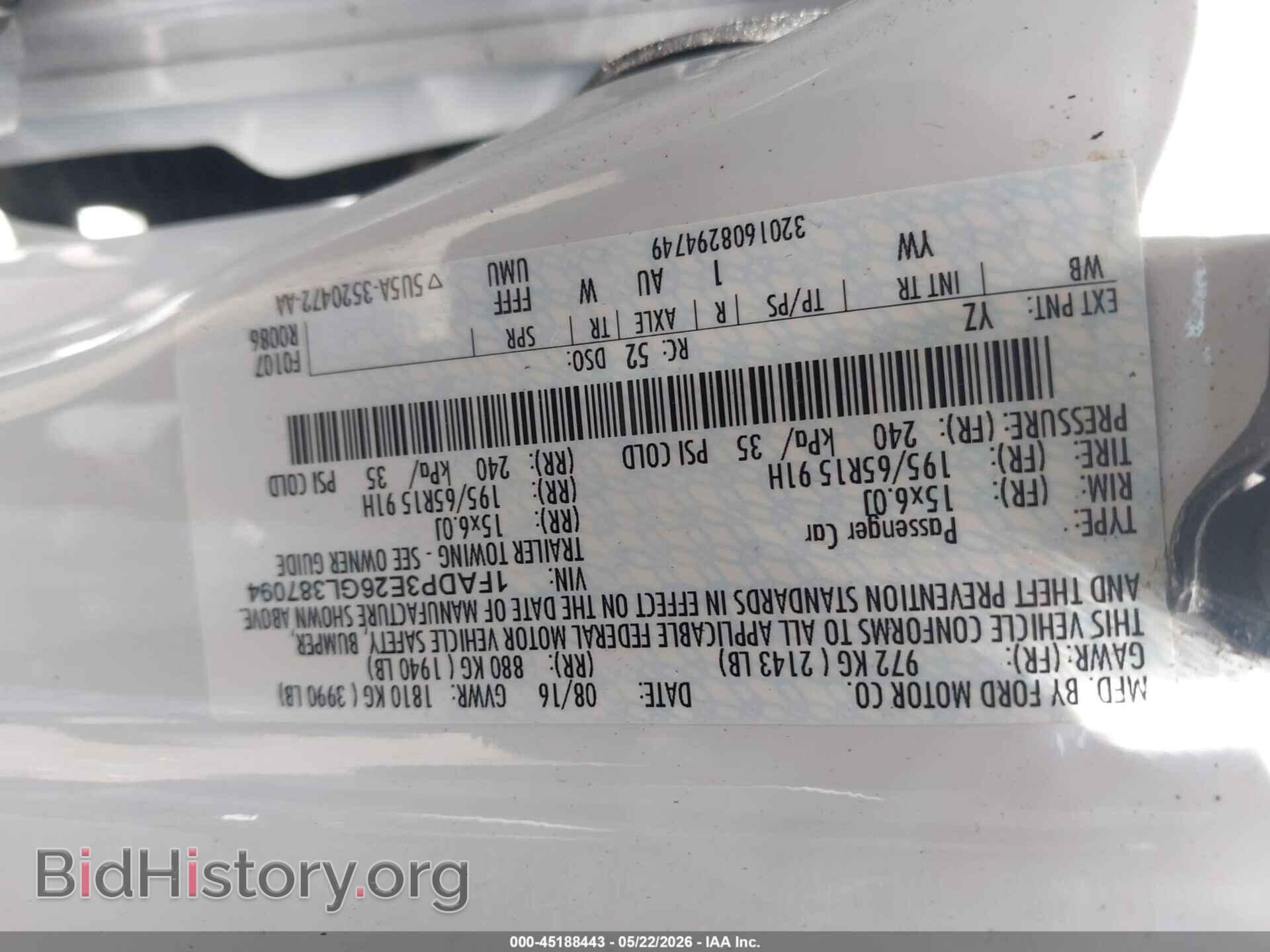 2016 FORD FOCUS - VIN: 1FADP3E26GL387094 - Photo 9