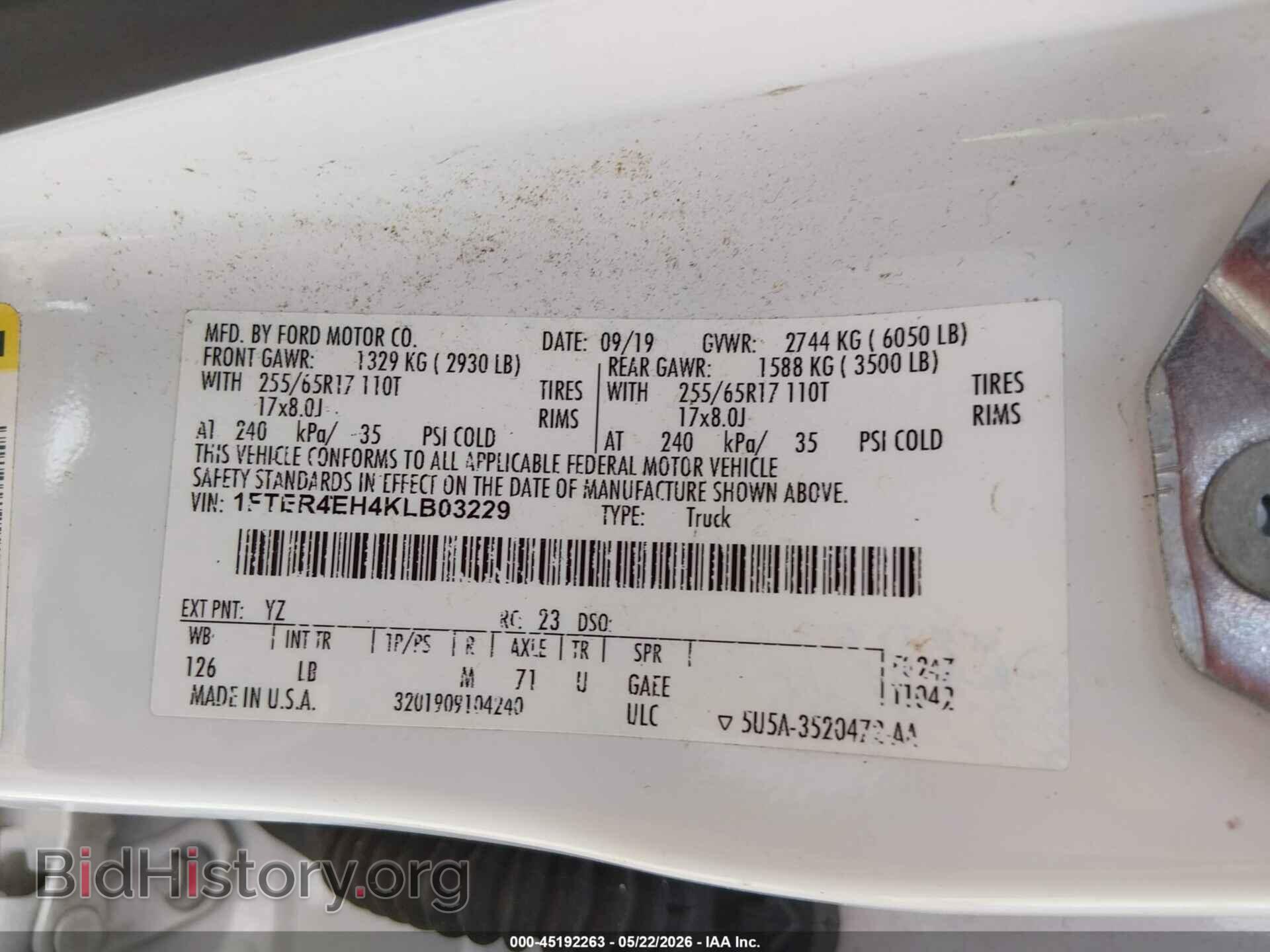 2019 FORD RANGER - VIN: 1FTER4EH4KLB03229 - Фото 9
