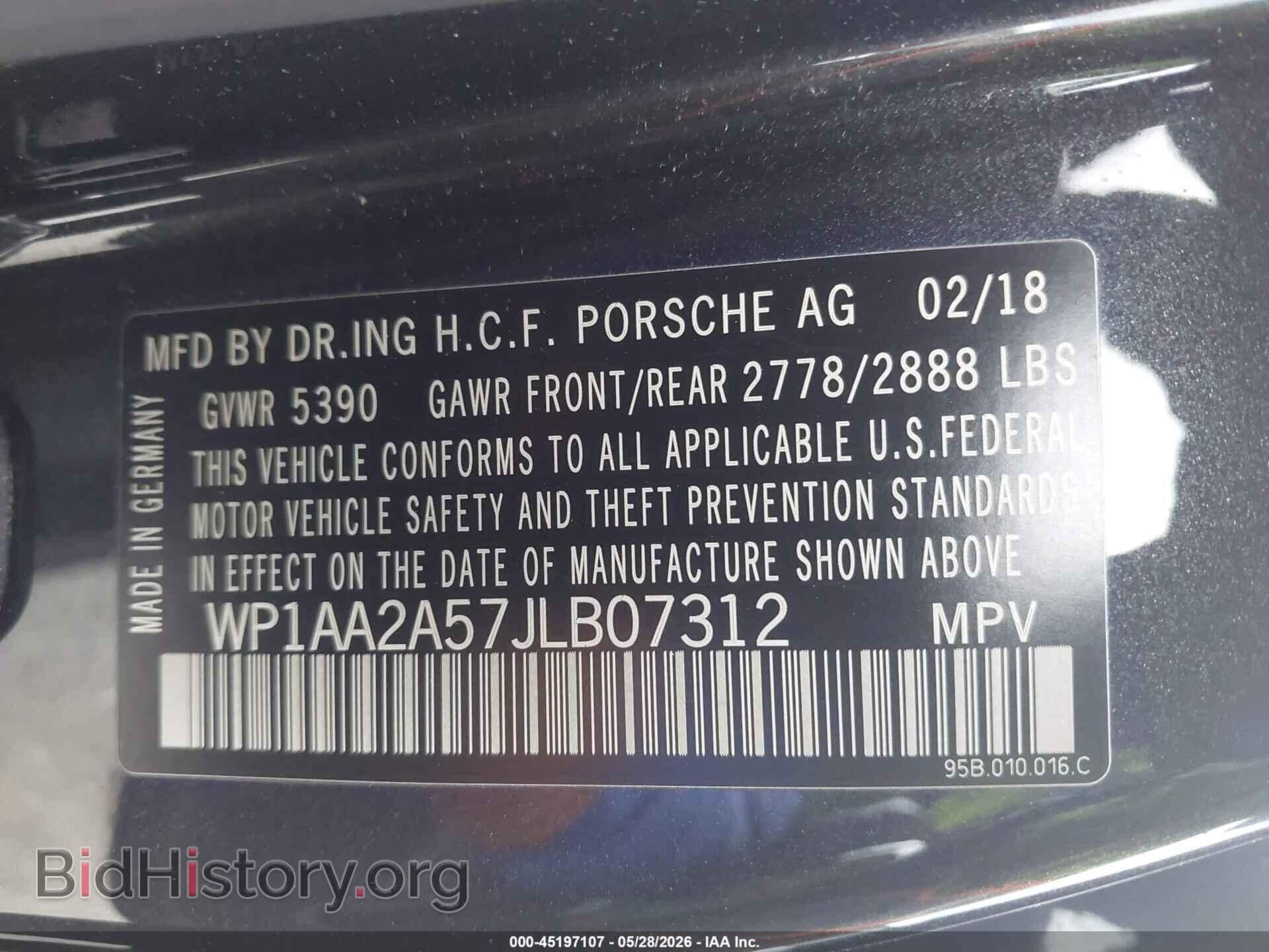 2018 PORSCHE MACAN - VIN: WP1AA2A57JLB07312 - Photo 9
