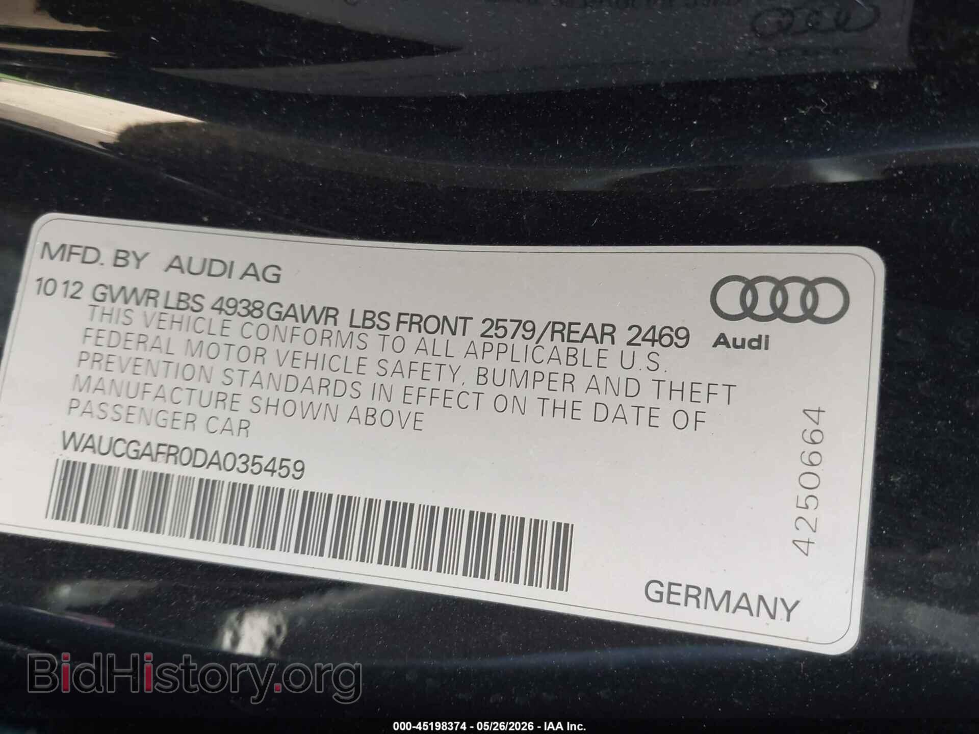 2013 AUDI S5 - VIN: WAUCGAFR0DA035459 - Photo 9