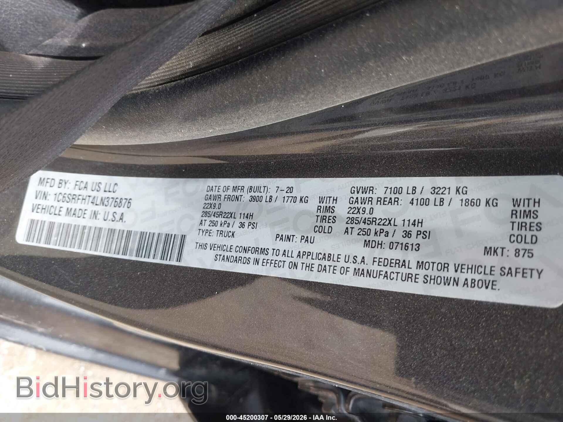 2020 RAM 1500 - VIN: 1C6SRFHT4LN376876 - Фото 9