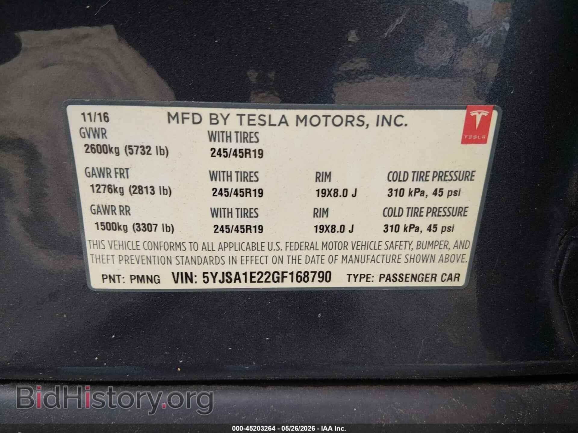 2016 TESLA MODEL S - VIN: 5YJSA1E22GF168790 - Photo 9