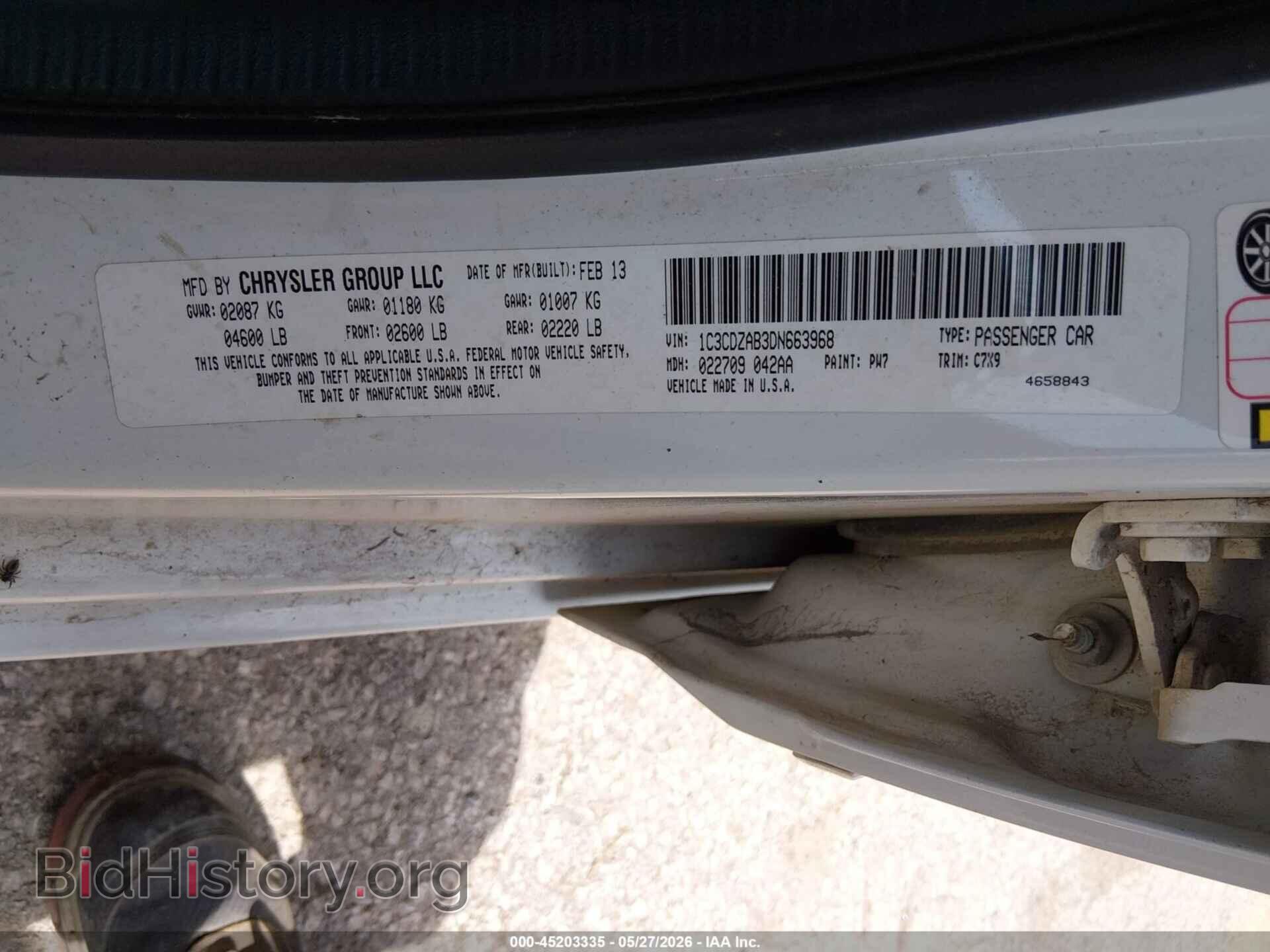 2013 DODGE AVENGER - VIN: 1C3CDZAB3DN663968 - Photo 9