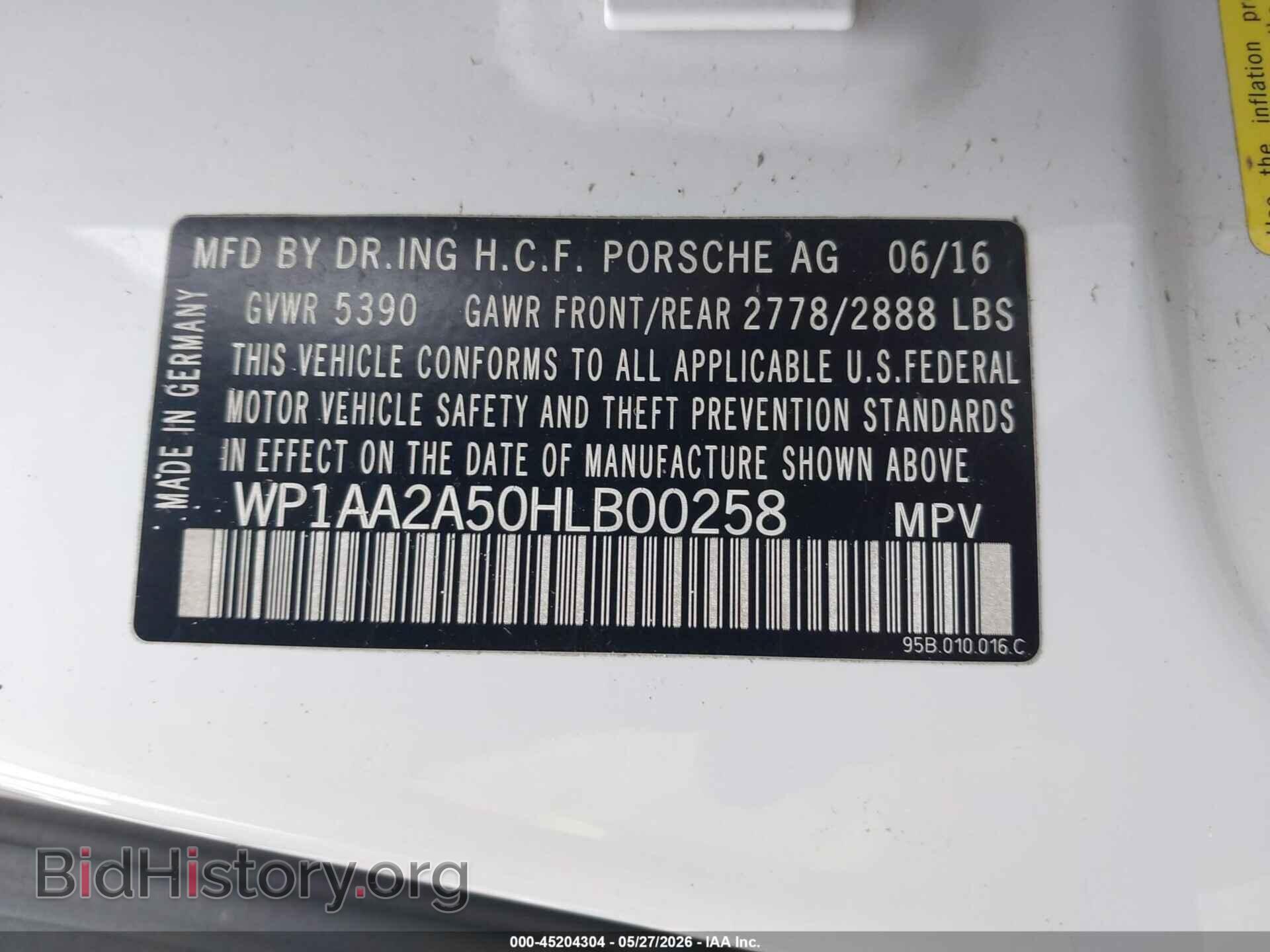 2017 PORSCHE MACAN - VIN: WP1AA2A50HLB00258 - Photo 9