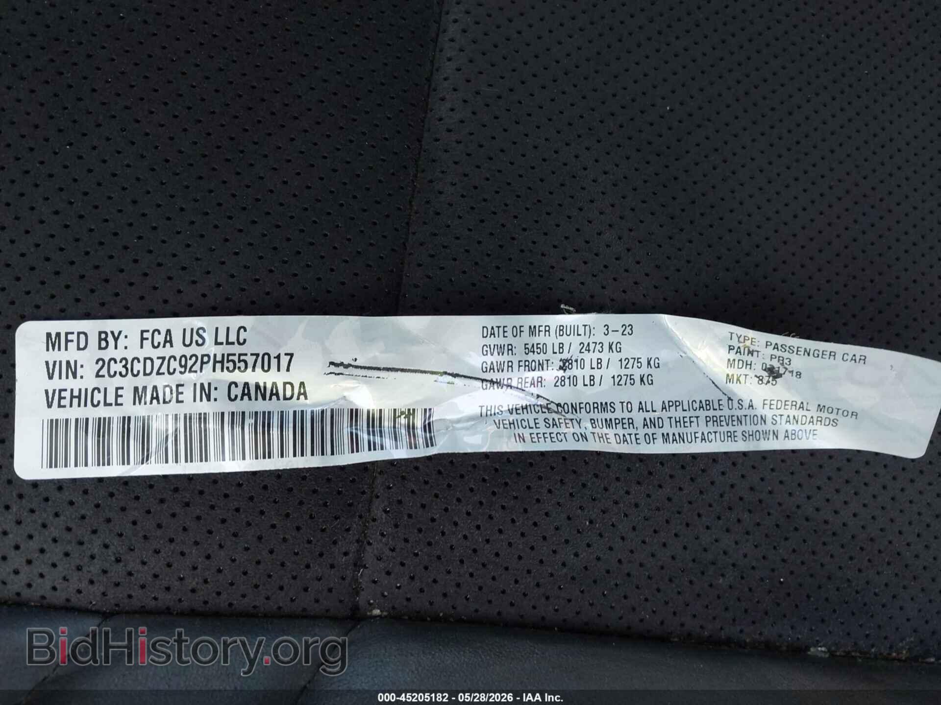 2023 DODGE CHALLENGER - VIN: 2C3CDZC92PH557017 - Photo 9