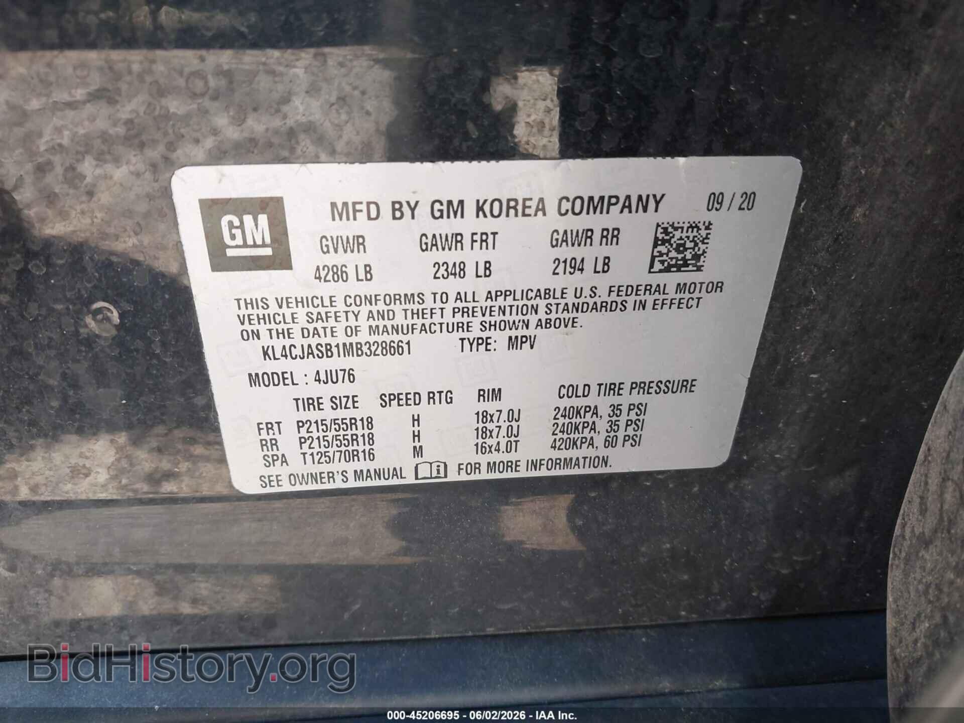 2021 BUICK ENCORE - VIN: KL4CJASB1MB328661 - Фото 9