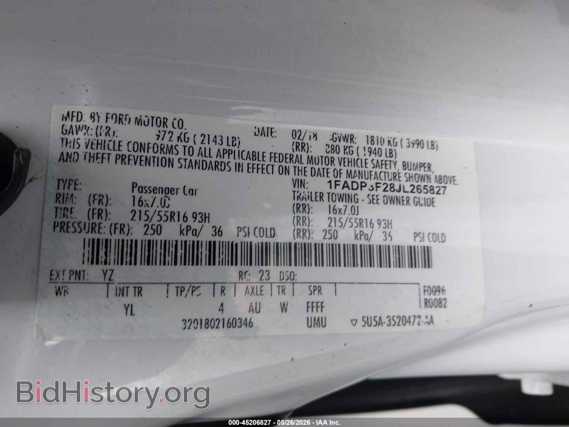 2018 FORD FOCUS - VIN: 1FADP3F28JL265827 - Фото 9