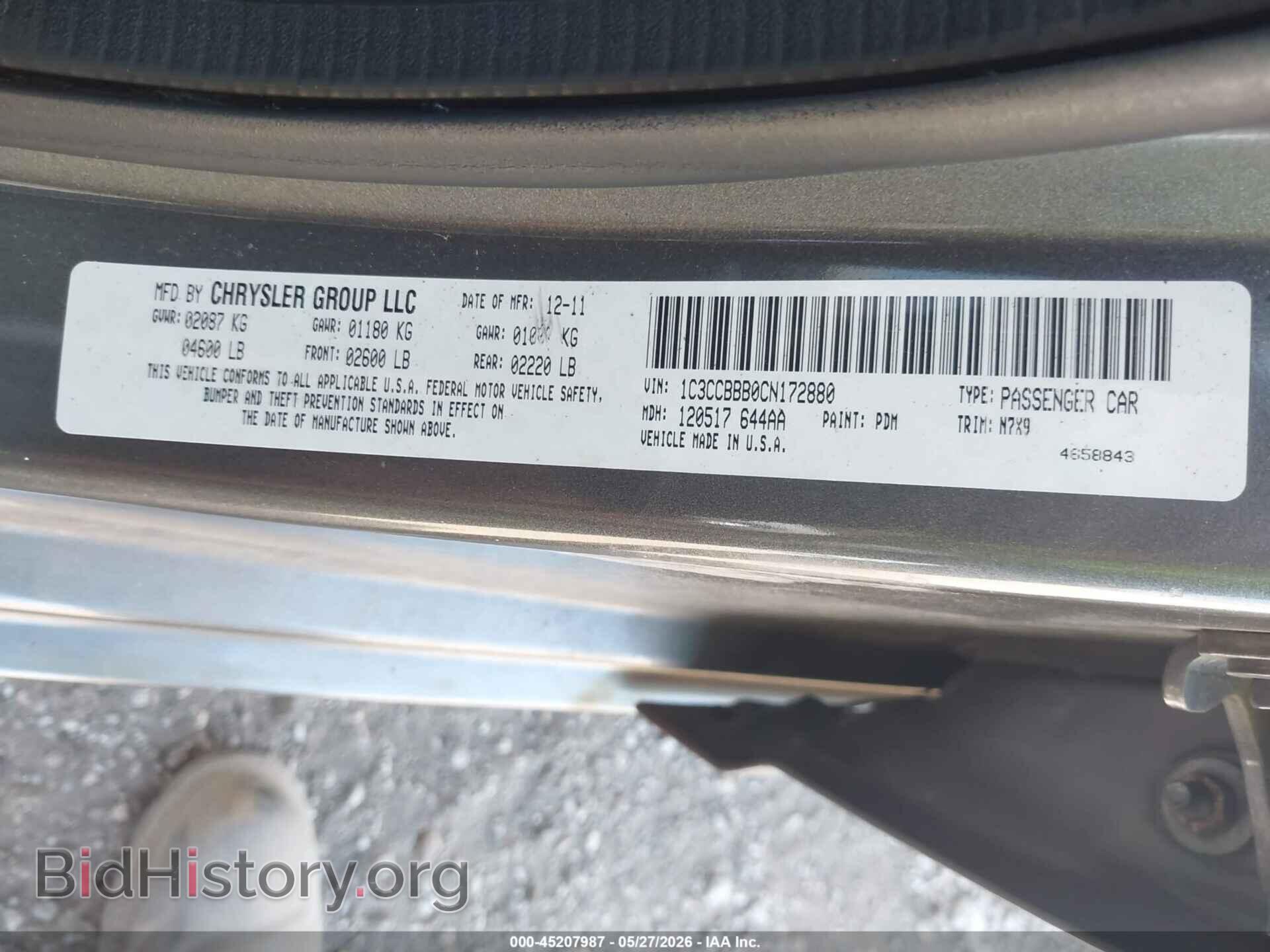 2012 CHRYSLER 200 - VIN: 1C3CCBBB0CN172880 - Photo 9