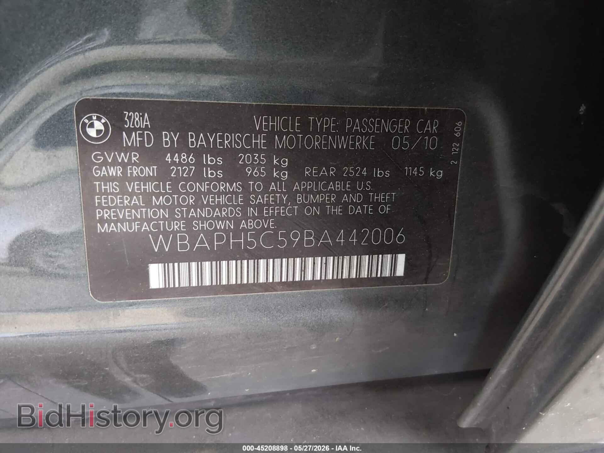 2011 BMW 328I - VIN: WBAPH5C59BA442006 - Photo 9