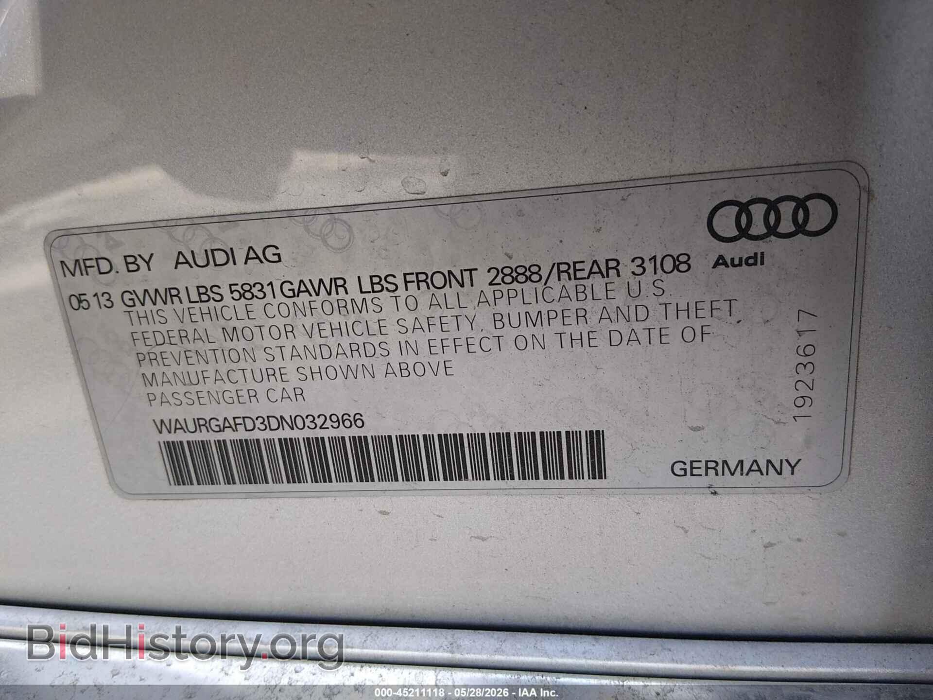 2013 AUDI A8 L - VIN: WAURGAFD3DN032966 - Фото 9