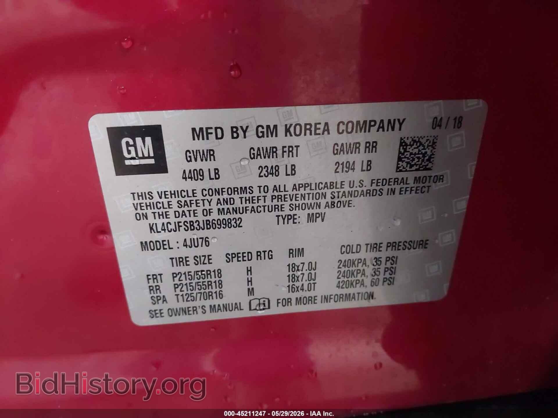 2018 BUICK ENCORE - VIN: KL4CJFSB3JB699832 - Photo 9