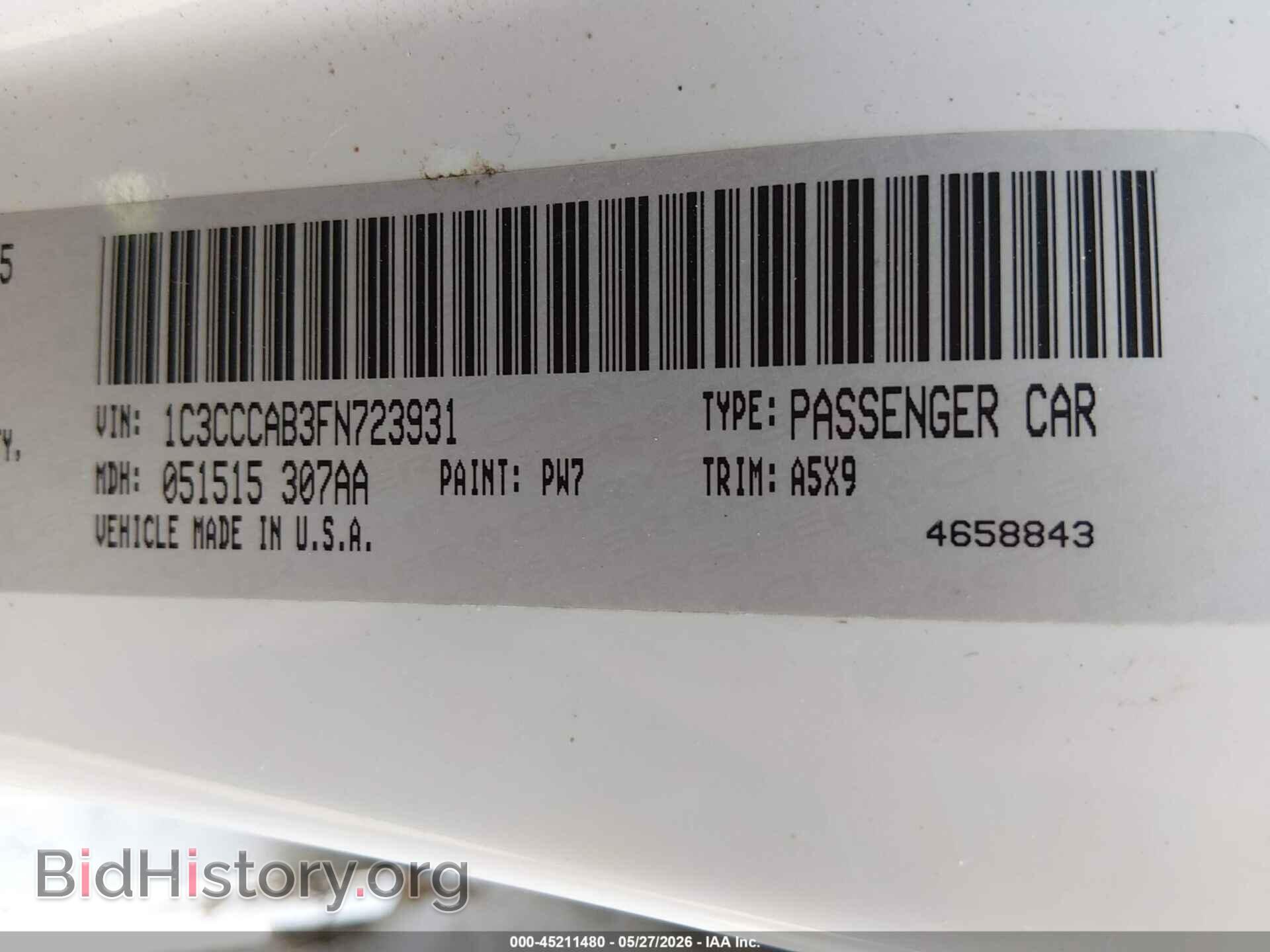2015 CHRYSLER 200 - VIN: 1C3CCCAB3FN723931 - Photo 9