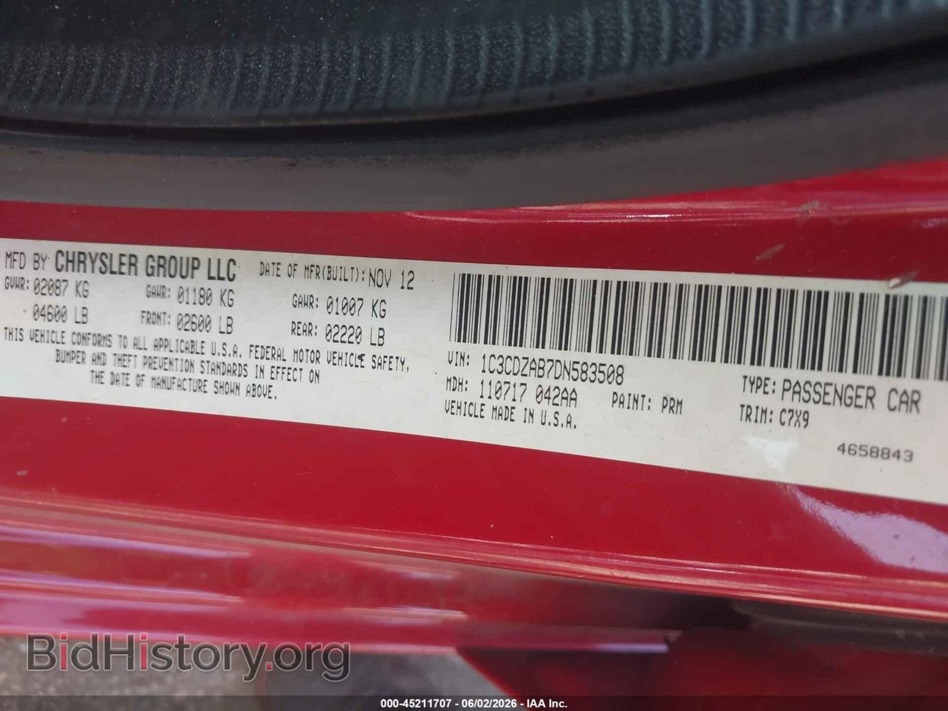 2013 DODGE AVENGER - VIN: 1C3CDZAB7DN583508 - Фото 9
