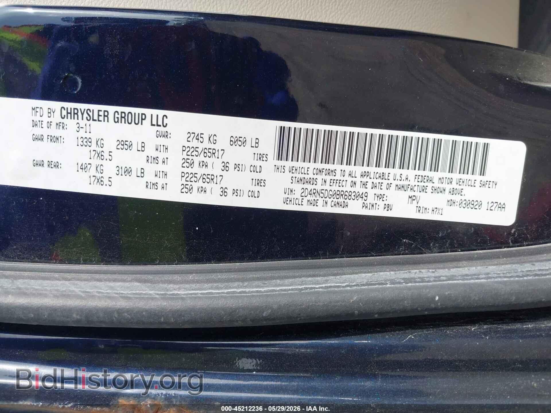 2011 DODGE GRAND CARAVAN - VIN: 2D4RN5DG0BR683049 - Фото 9