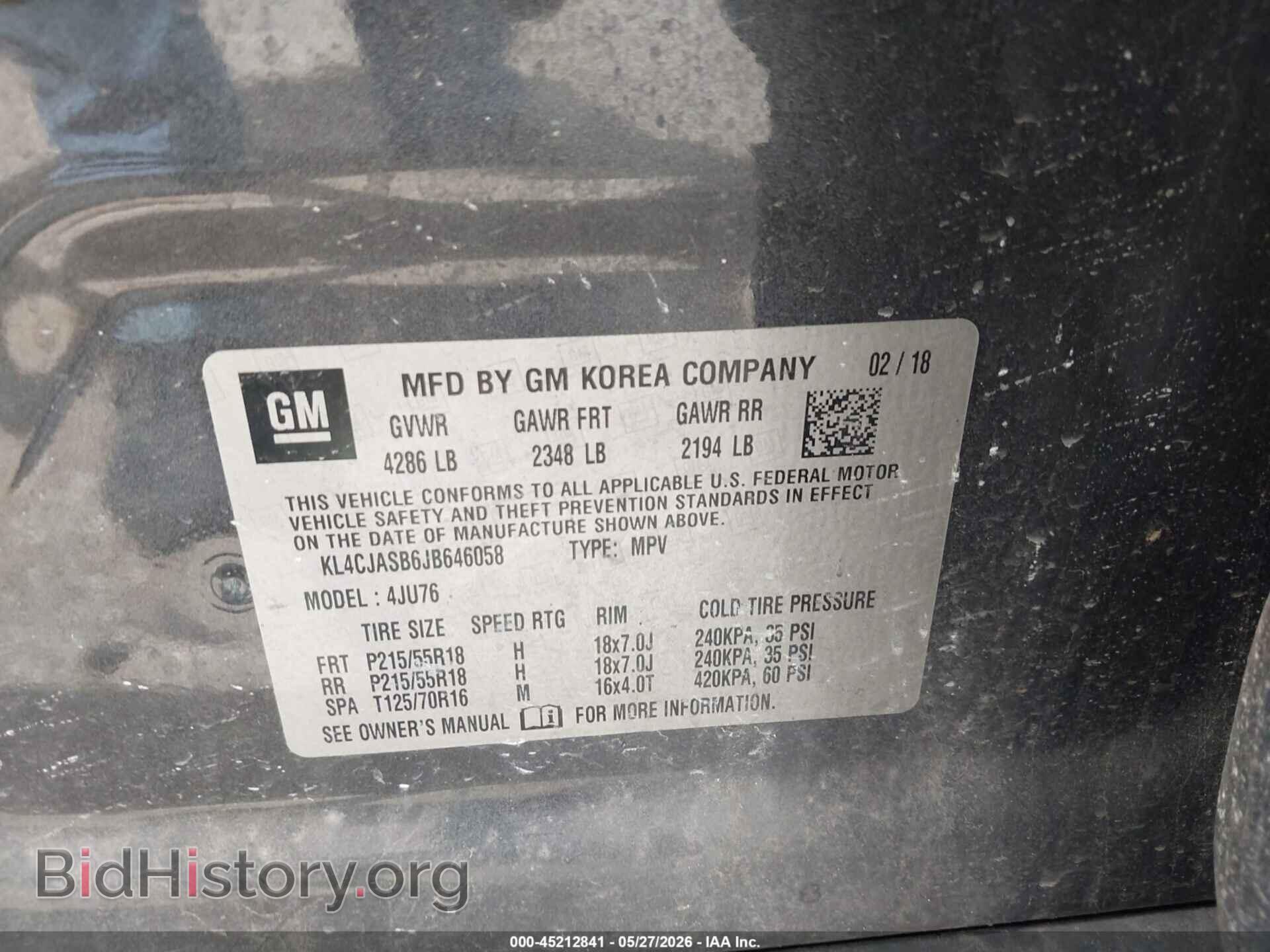 2018 BUICK ENCORE - VIN: KL4CJASB6JB646058 - Фото 9