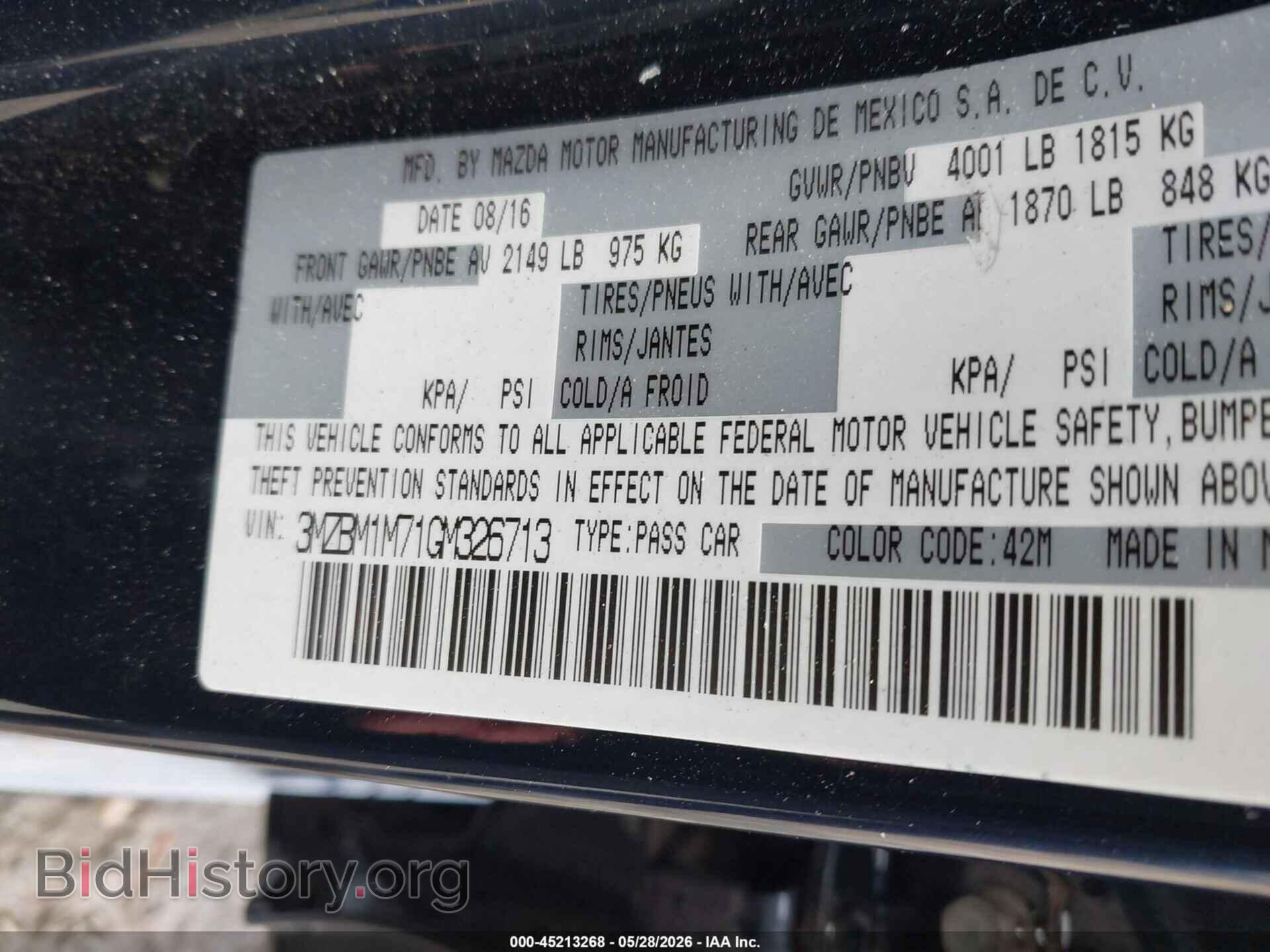 2016 MAZDA MAZDA3 - VIN: 3MZBM1M71GM326713 - Фото 9