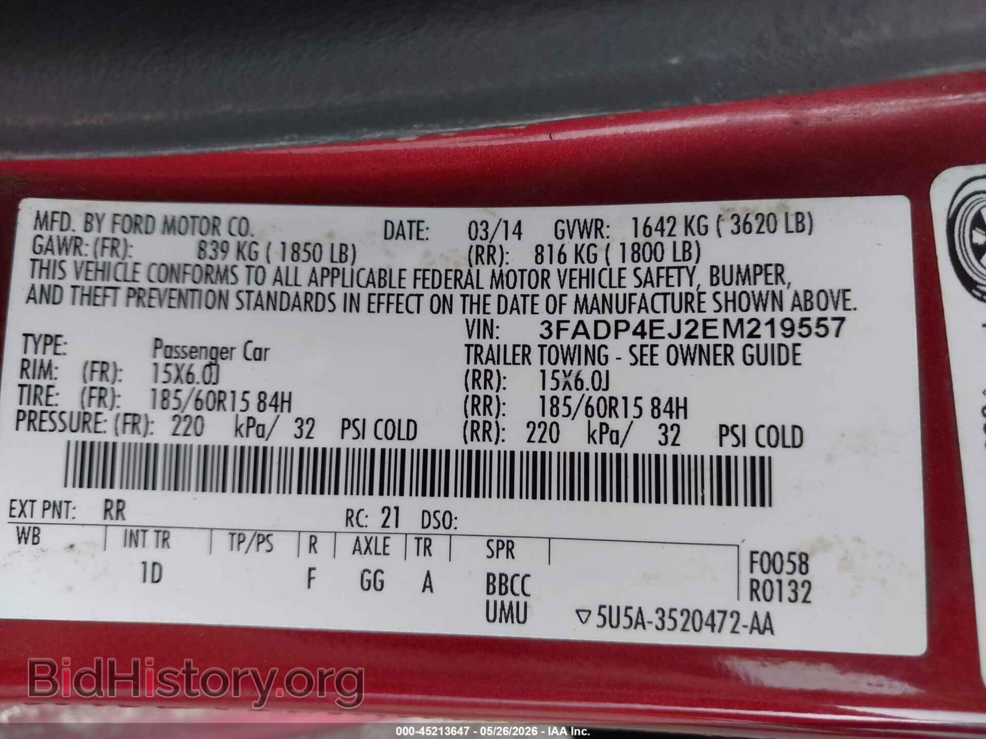 2014 FORD FIESTA - VIN: 3FADP4EJ2EM219557 - Photo 9