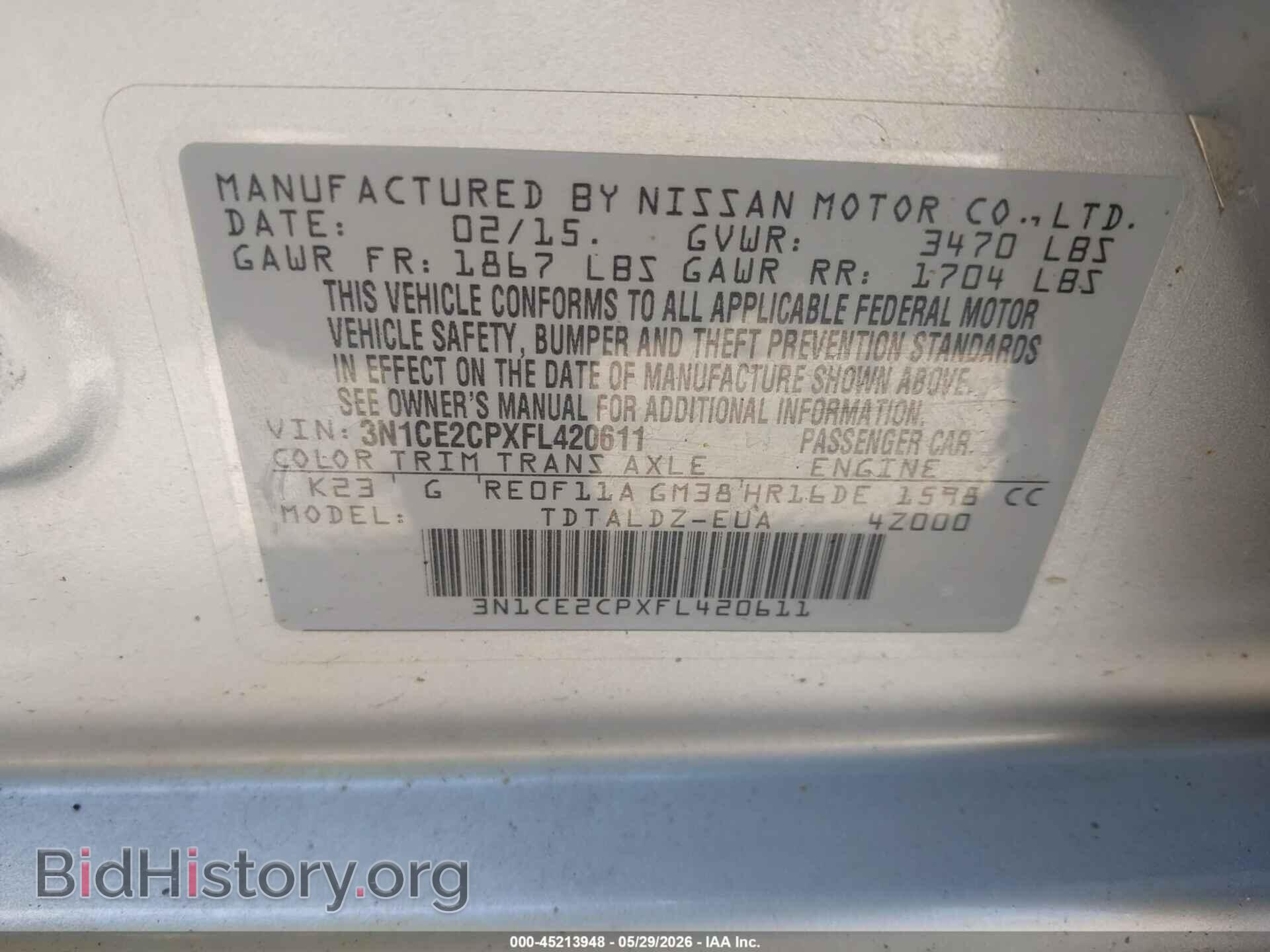 2015 NISSAN VERSA NOTE - VIN: 3N1CE2CPXFL420611 - Photo 9