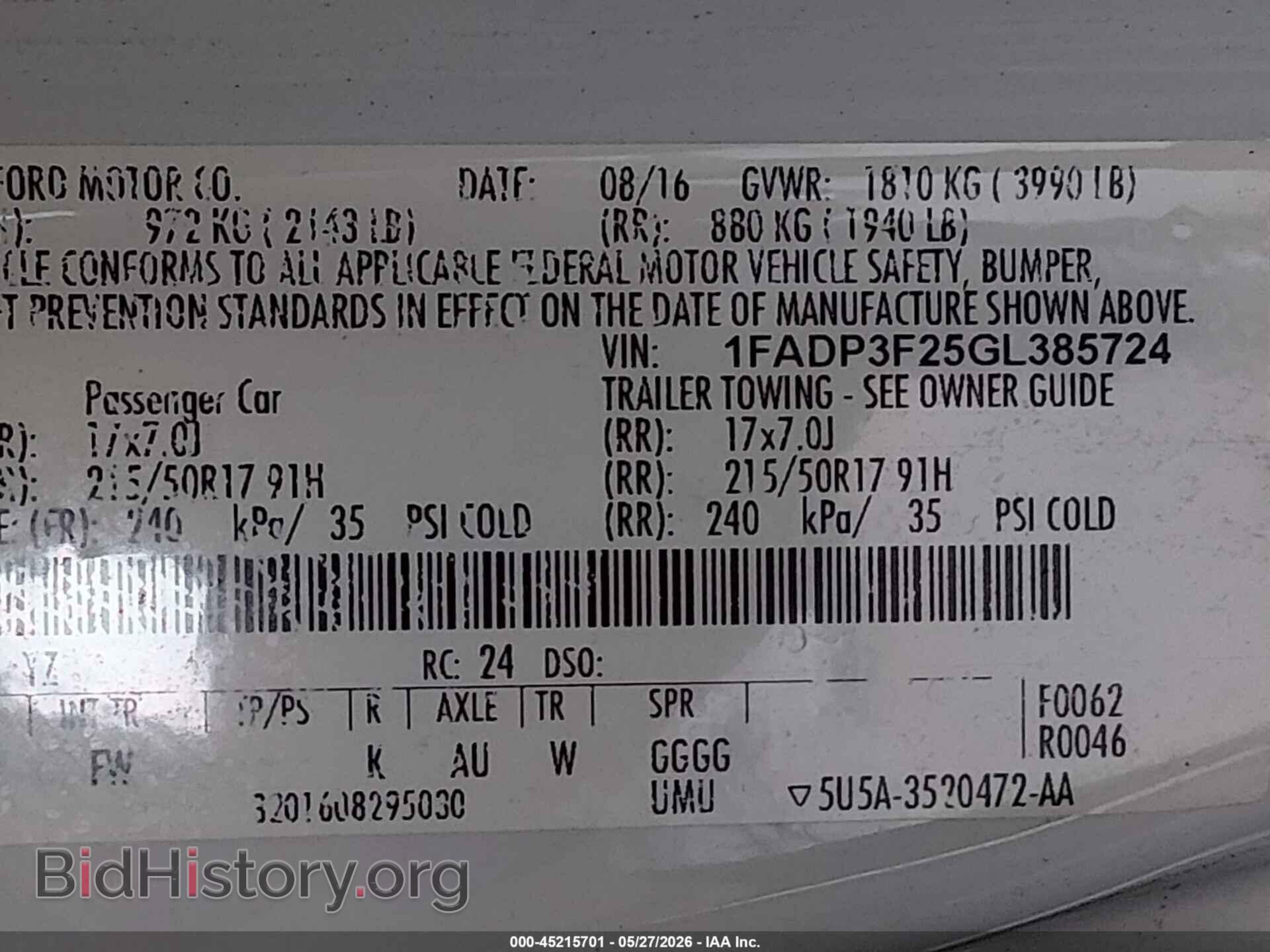 2016 FORD FOCUS - VIN: 1FADP3F25GL385724 - Photo 9