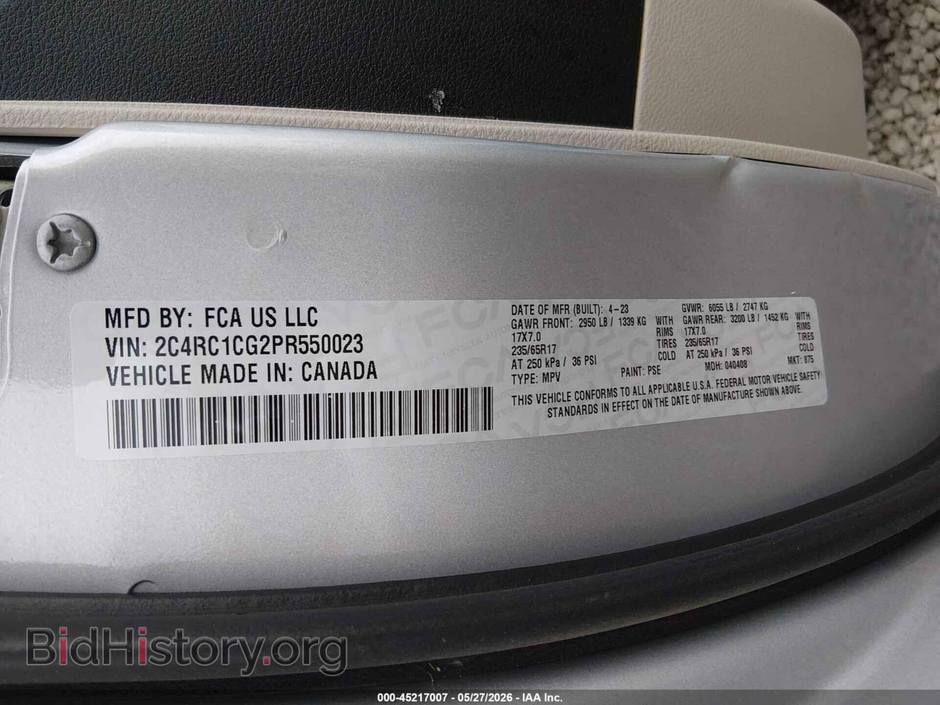 2023 CHRYSLER VOYAGER - VIN: 2C4RC1CG2PR550023 - Фото 9