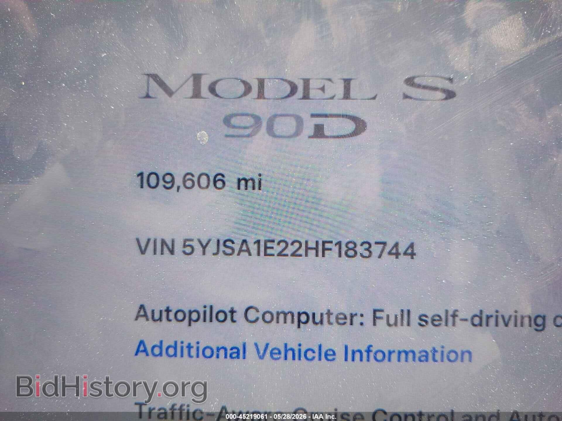 2017 TESLA MODEL S - VIN: 5YJSA1E22HF183744 - Photo 14