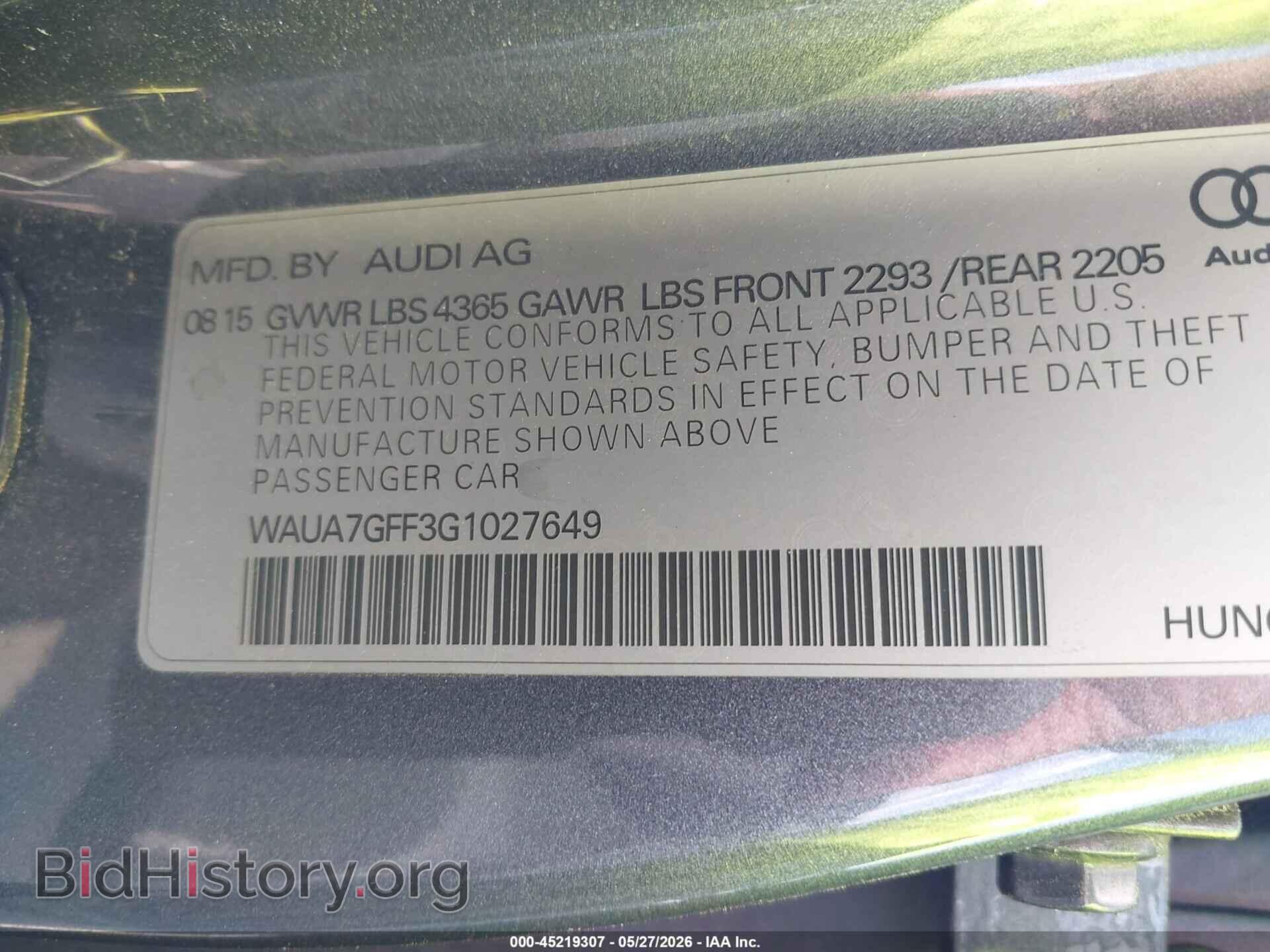 2016 AUDI A3 - VIN: WAUA7GFF3G1027649 - Photo 9