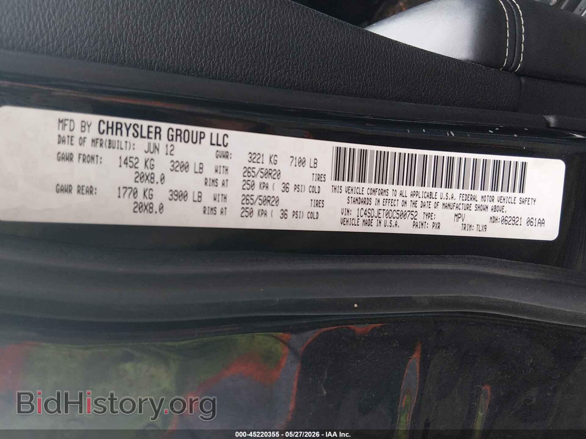 2013 DODGE DURANGO - VIN: 1C4SDJET0DC500752 - Фото 9