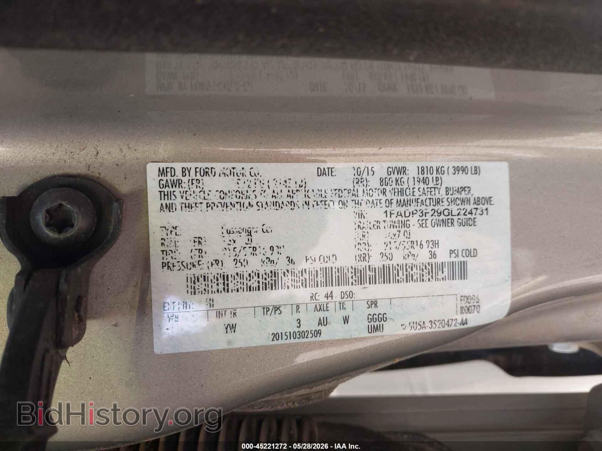 2016 FORD FOCUS - VIN: 1FADP3F29GL224731 - Photo 9