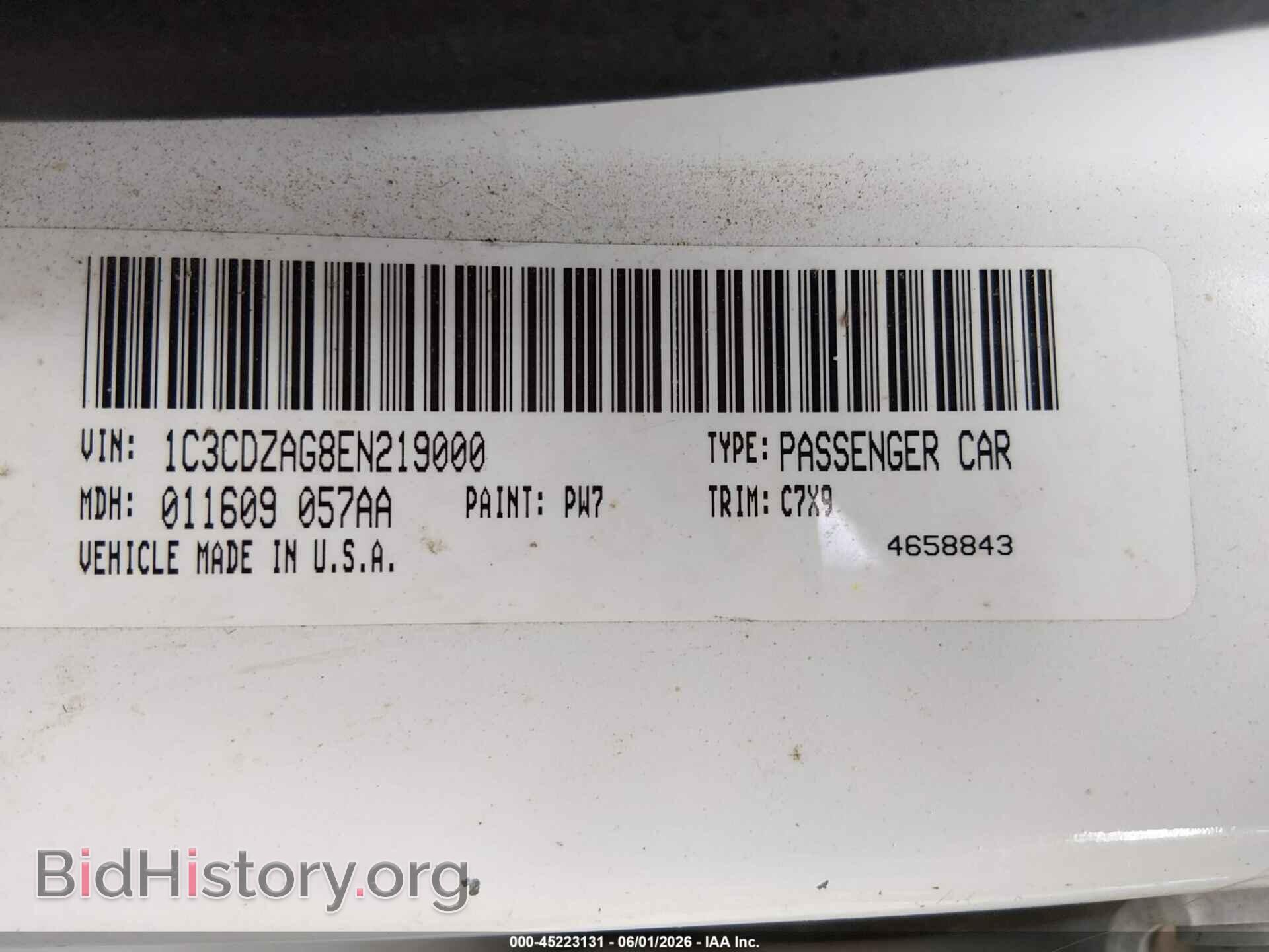 2014 DODGE AVENGER - VIN: 1C3CDZAG8EN219000 - Фото 9